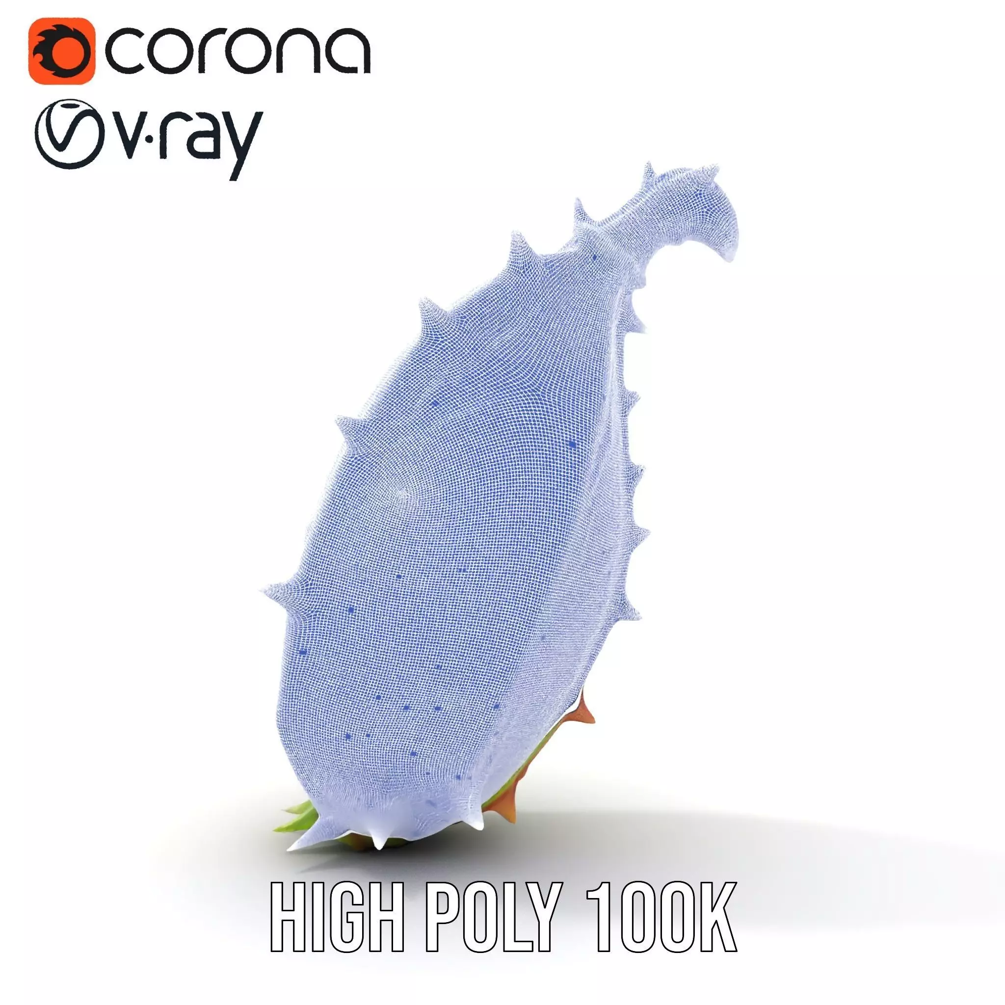 Spiky Fantasy Pod model pack Low-poly 3D model_23