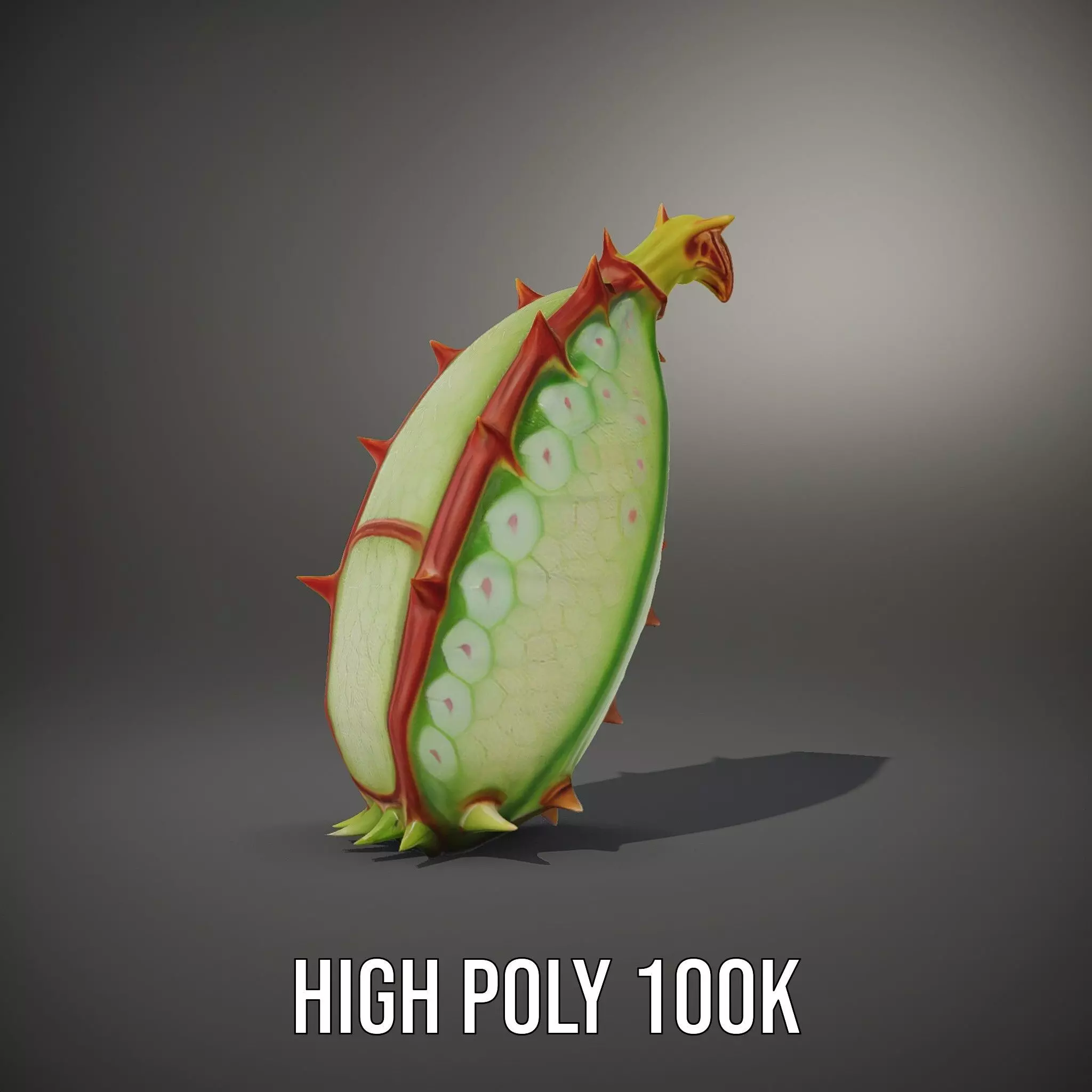 Spiky Fantasy Pod model pack Low-poly 3D model_10