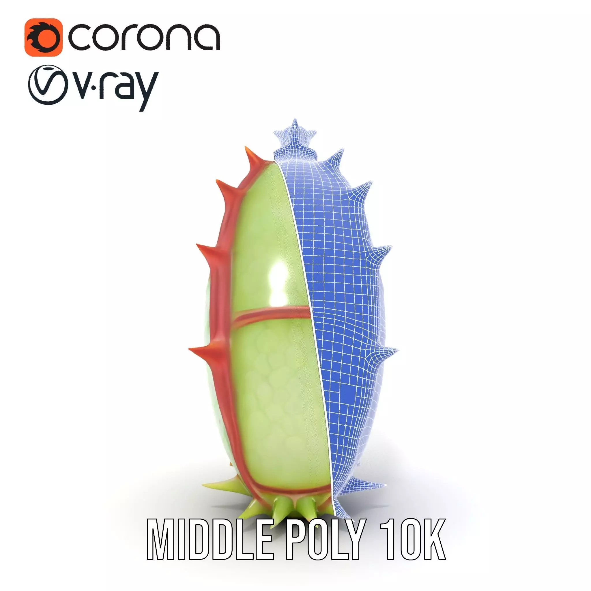 Spiky Fantasy Pod model pack Low-poly 3D model_27