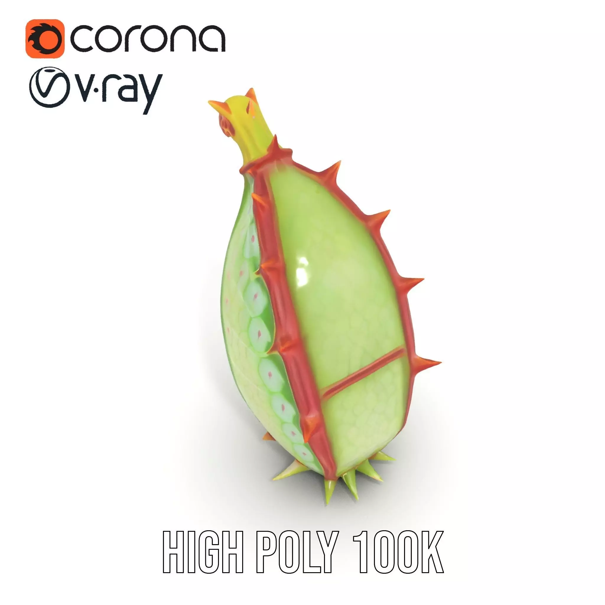 Spiky Fantasy Pod model pack Low-poly 3D model_18