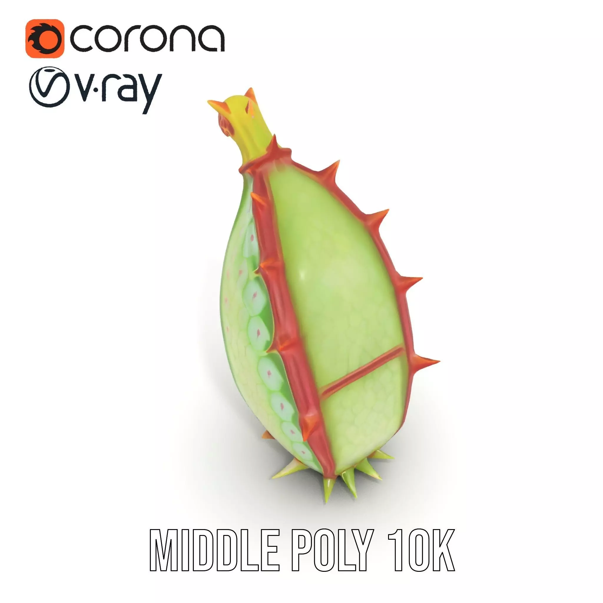 Spiky Fantasy Pod model pack Low-poly 3D model_19