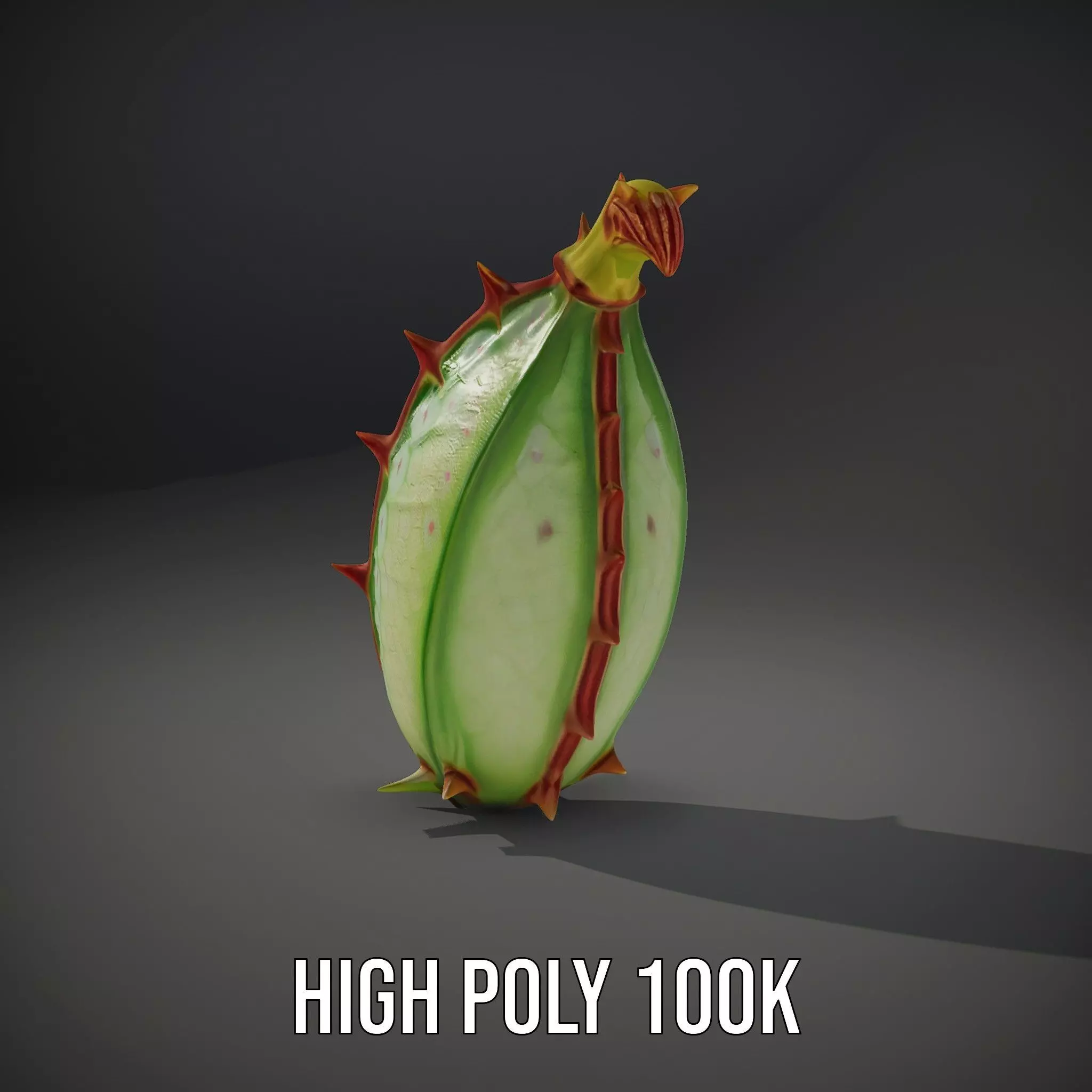 Spiky Fantasy Pod model pack Low-poly 3D model_8
