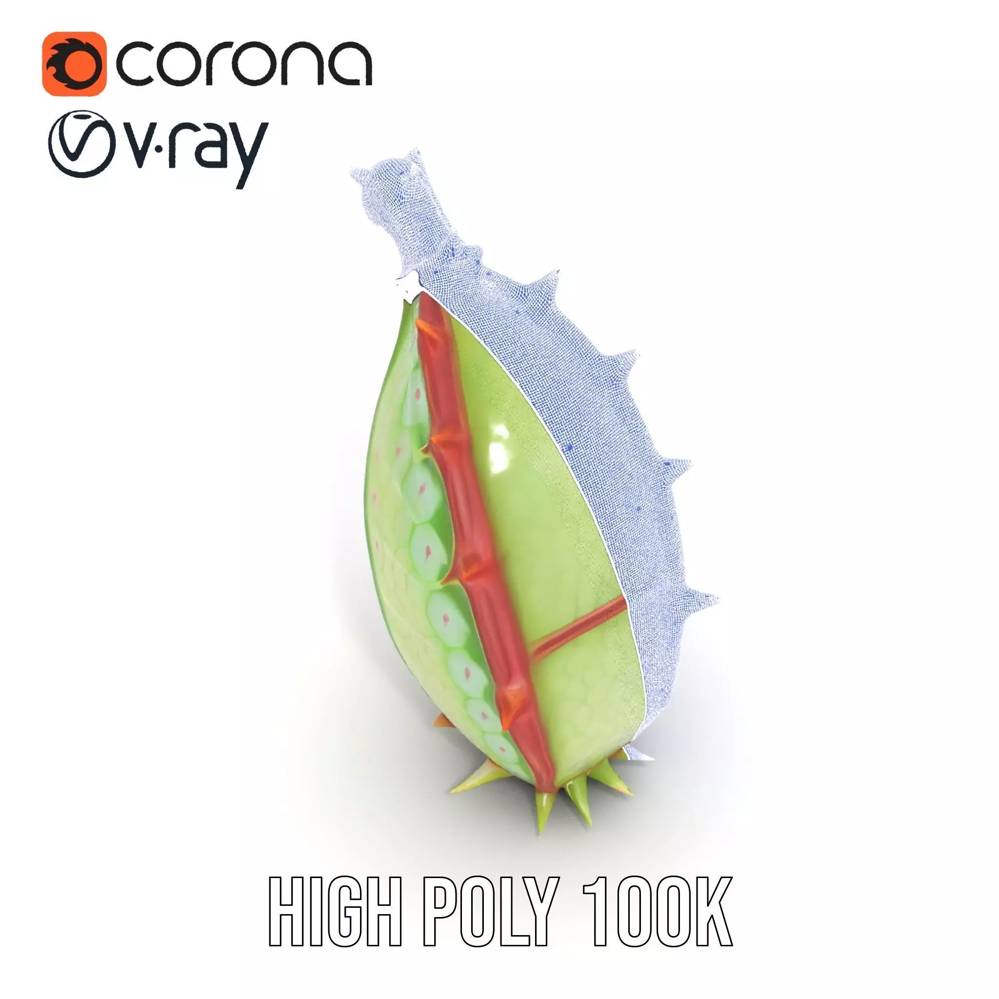 Spiky Fantasy Pod model pack Low-poly 3D model_26