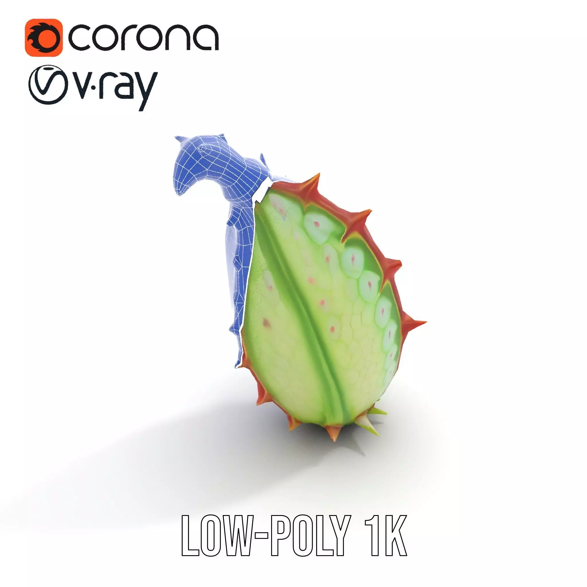 Spiky Fantasy Pod model pack Low-poly 3D model_22