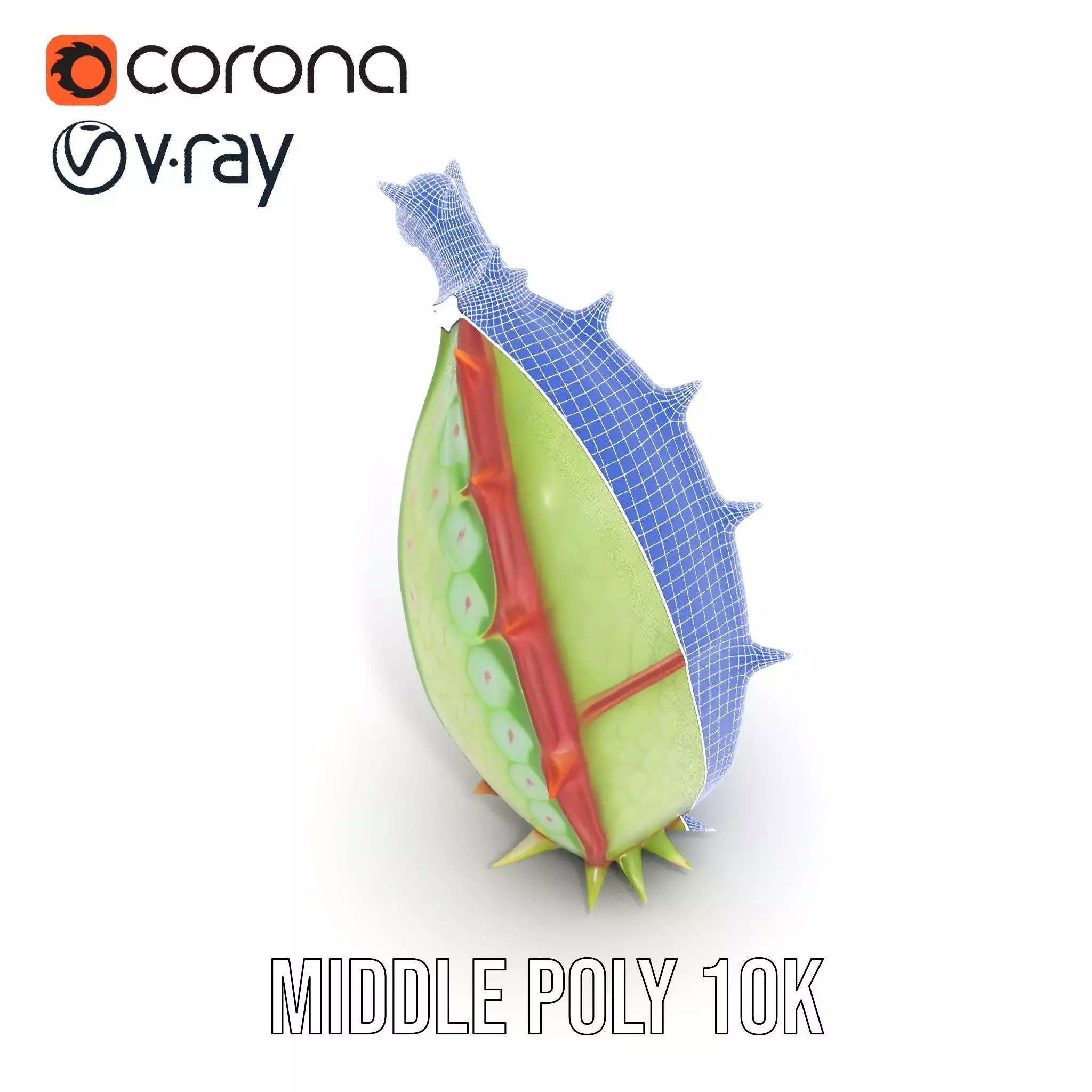 Spiky Fantasy Pod model pack Low-poly 3D model_24
