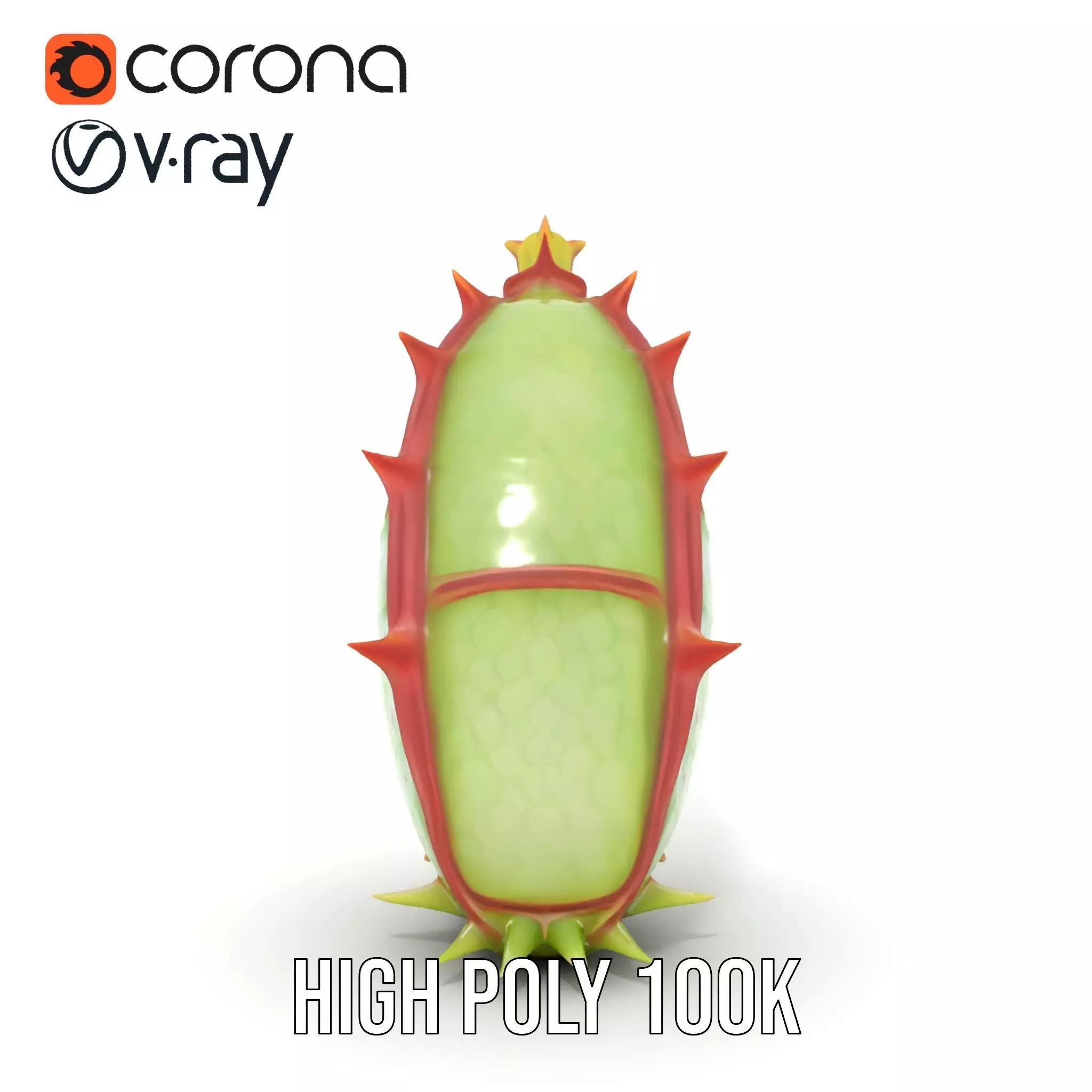 Spiky Fantasy Pod model pack Low-poly 3D model_33