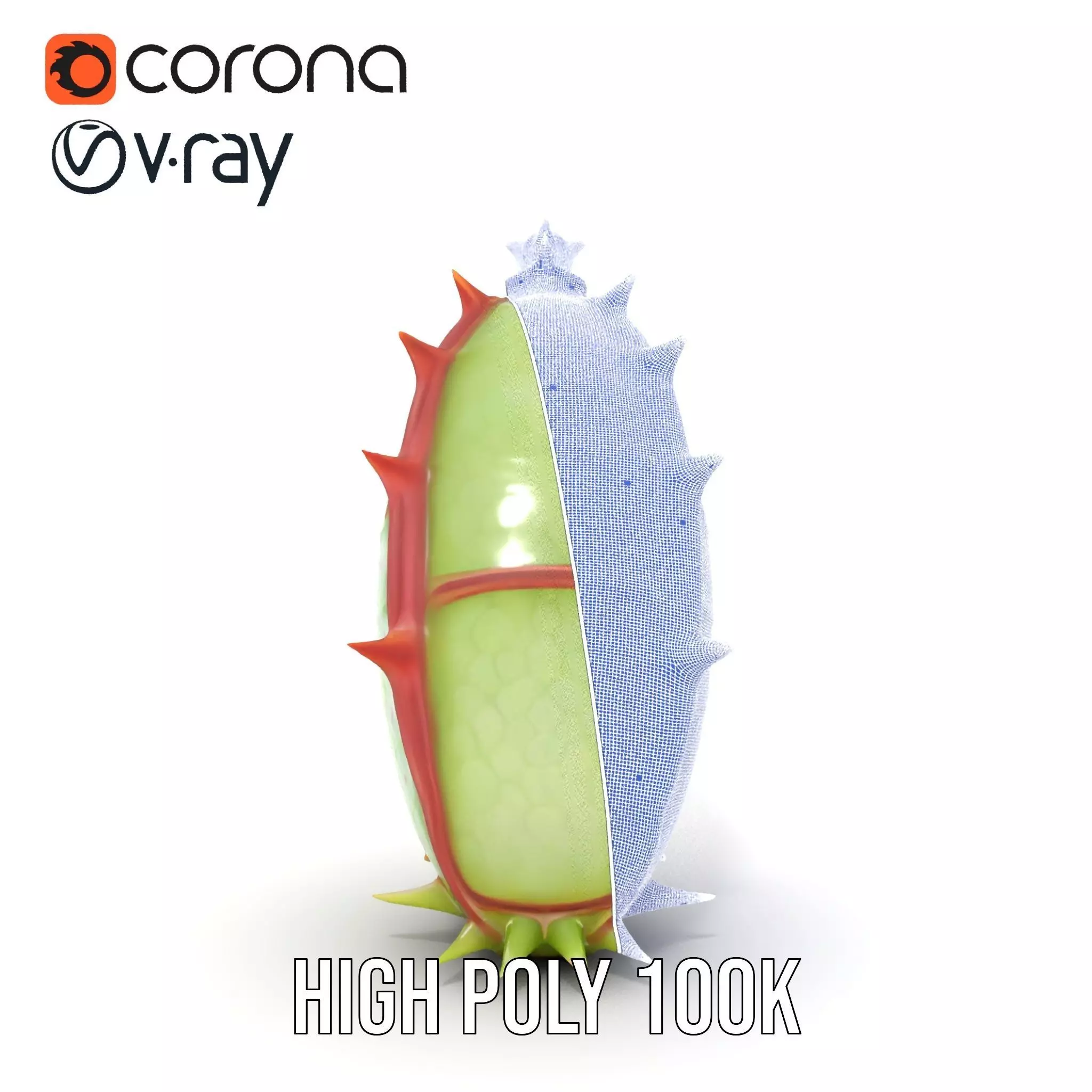 Spiky Fantasy Pod model pack Low-poly 3D model_34