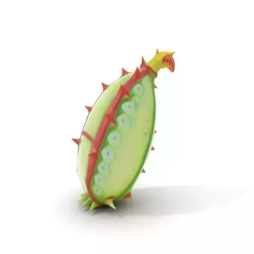 Spiky Fantasy Pod model pack Low-poly 3D model