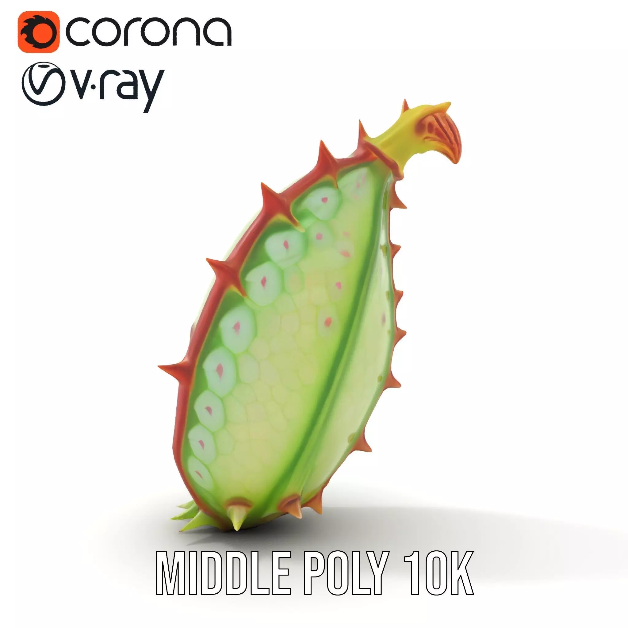 Spiky Fantasy Pod model pack Low-poly 3D model_13