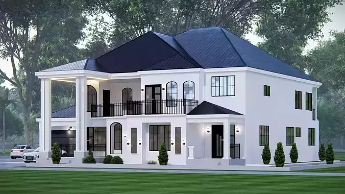 Ranch Farmhouse Exterior Classic American Country Home Design