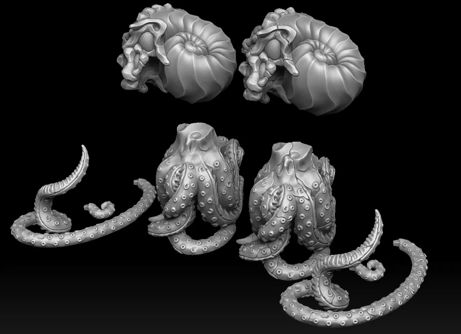 Ancient cthulhu creatures 3d print 3D Model Collection_8