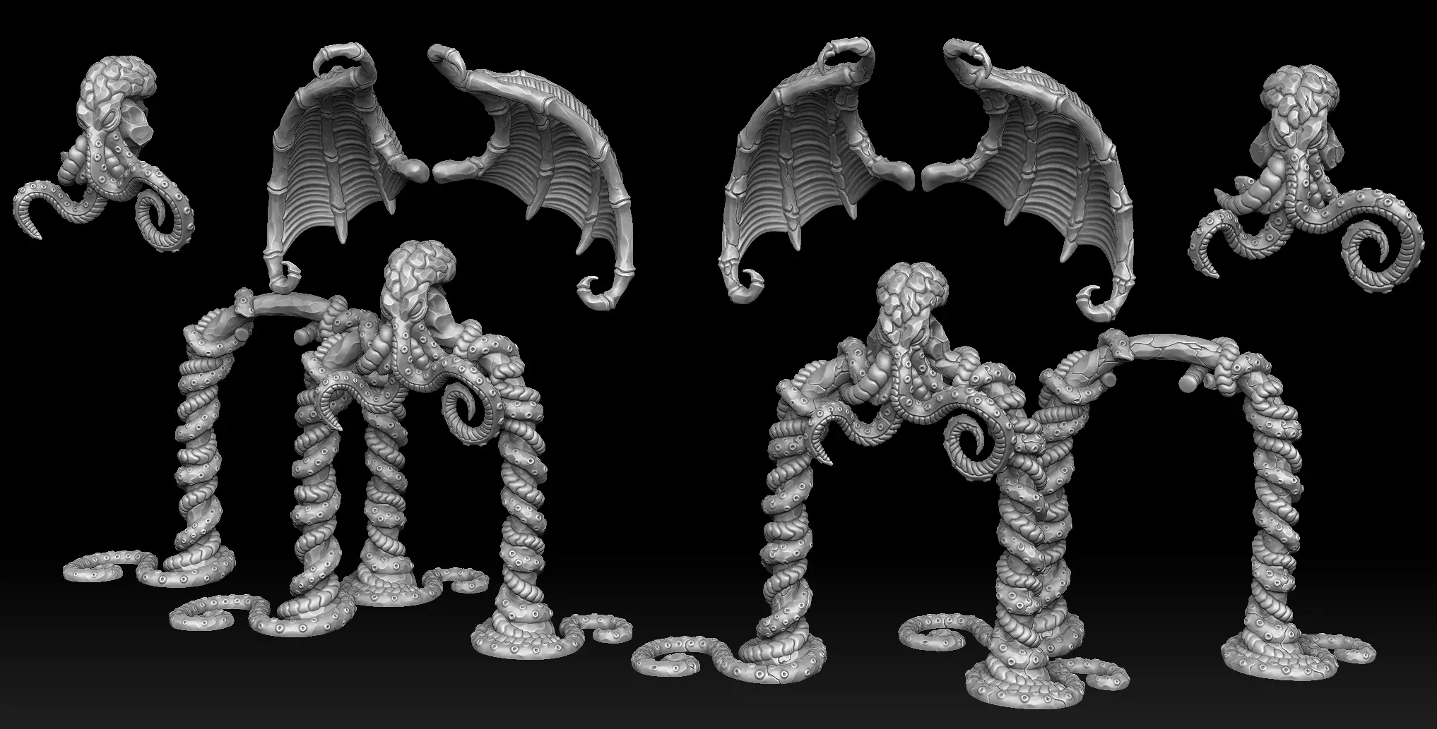Ancient cthulhu creatures 3d print 3D Model Collection_14