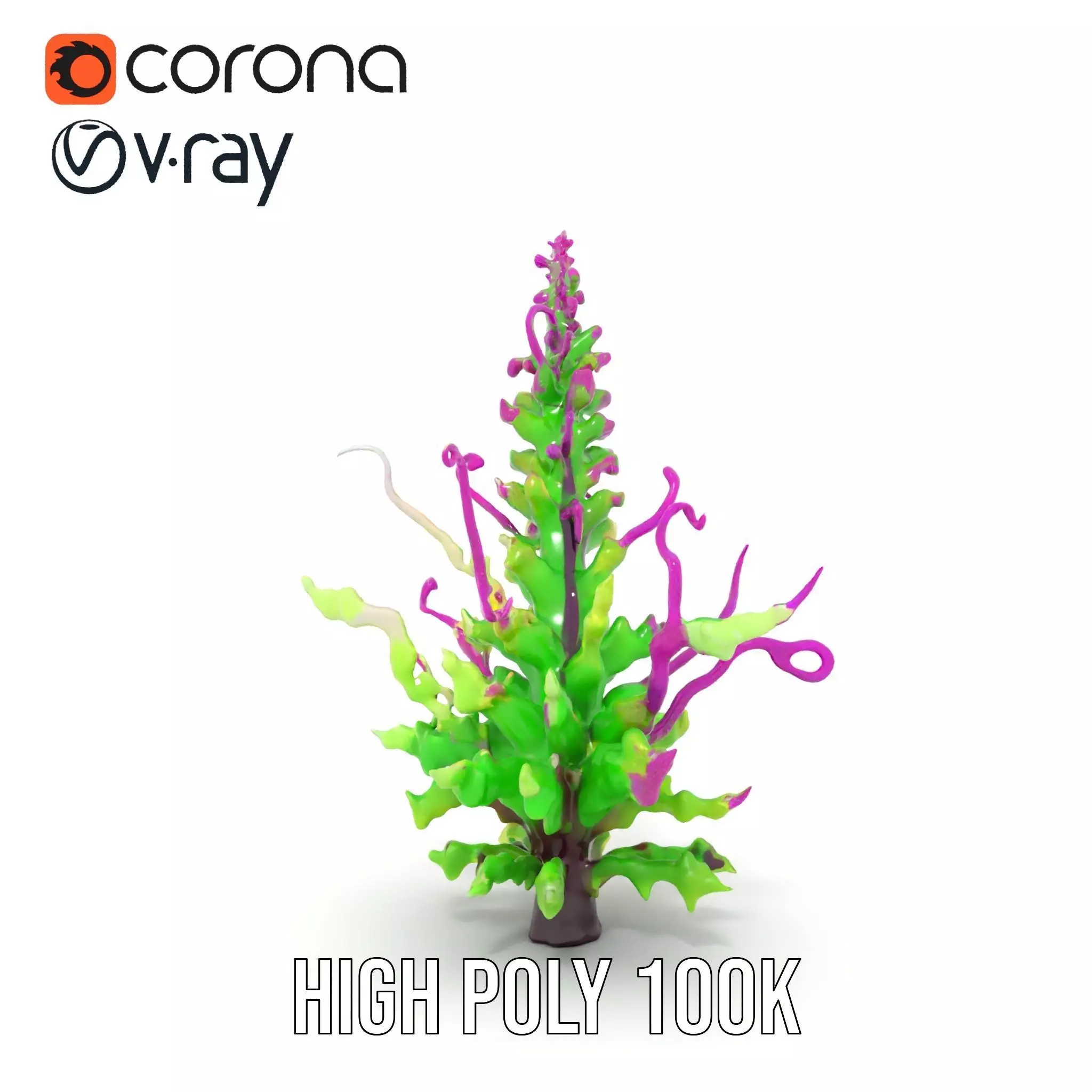 Vivid Fern Flora model pack Low-poly 3D model_26