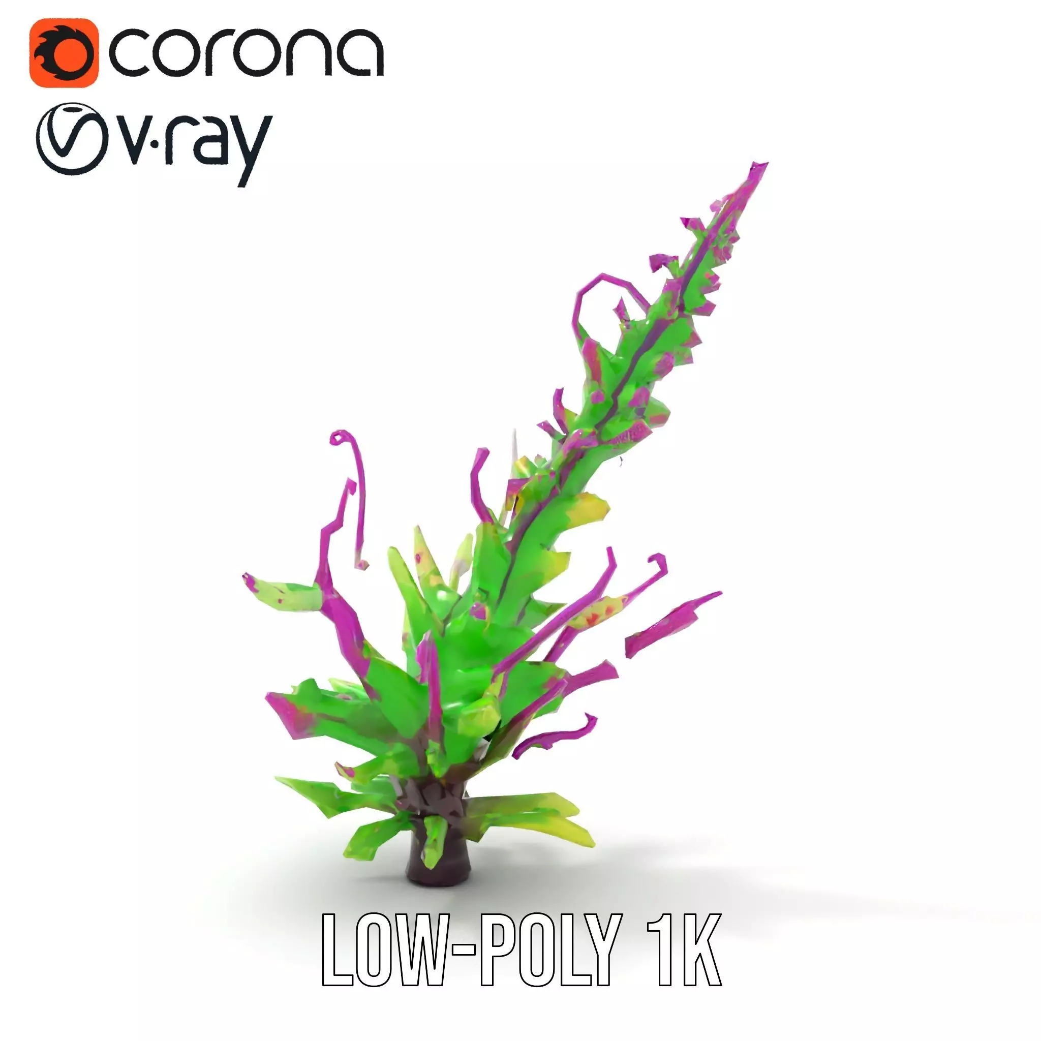 Vivid Fern Flora model pack Low-poly 3D model_20