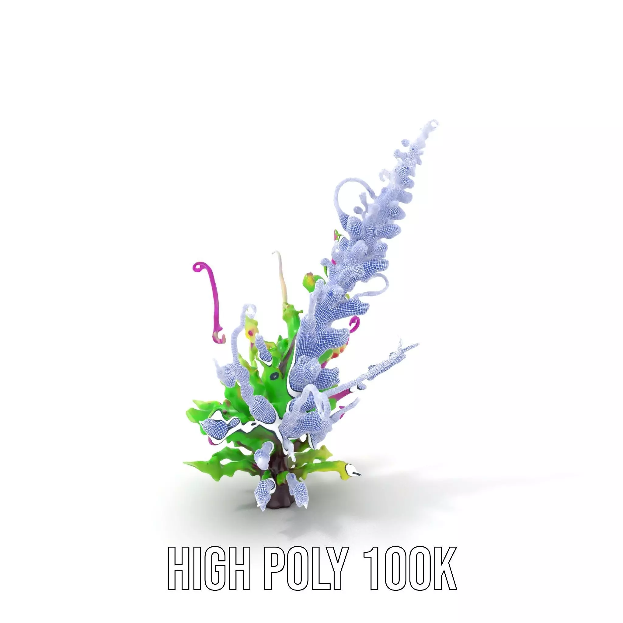 Vivid Fern Flora model pack Low-poly 3D model_4