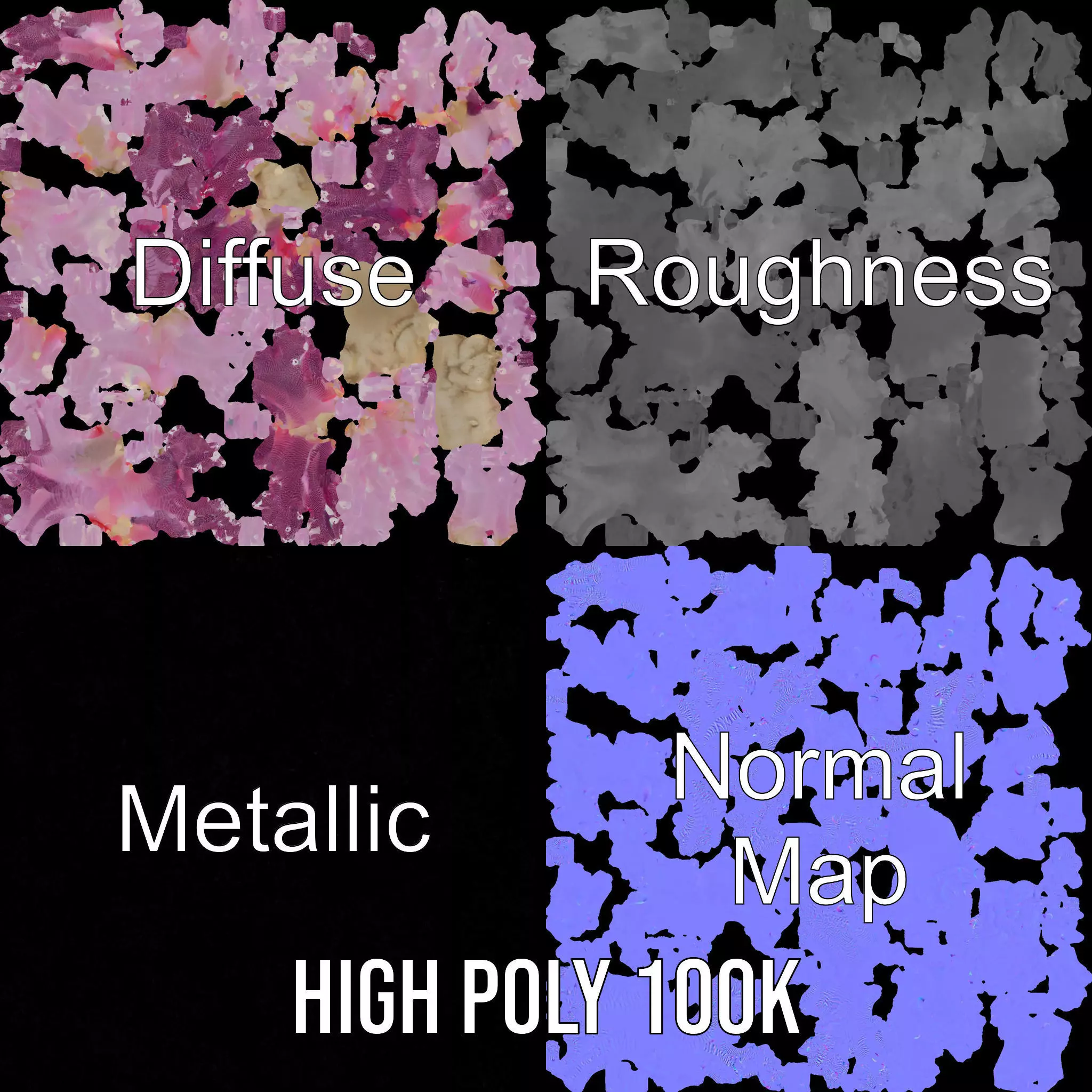 Vibrant Coral Reef model pack Low-poly 3D model_3