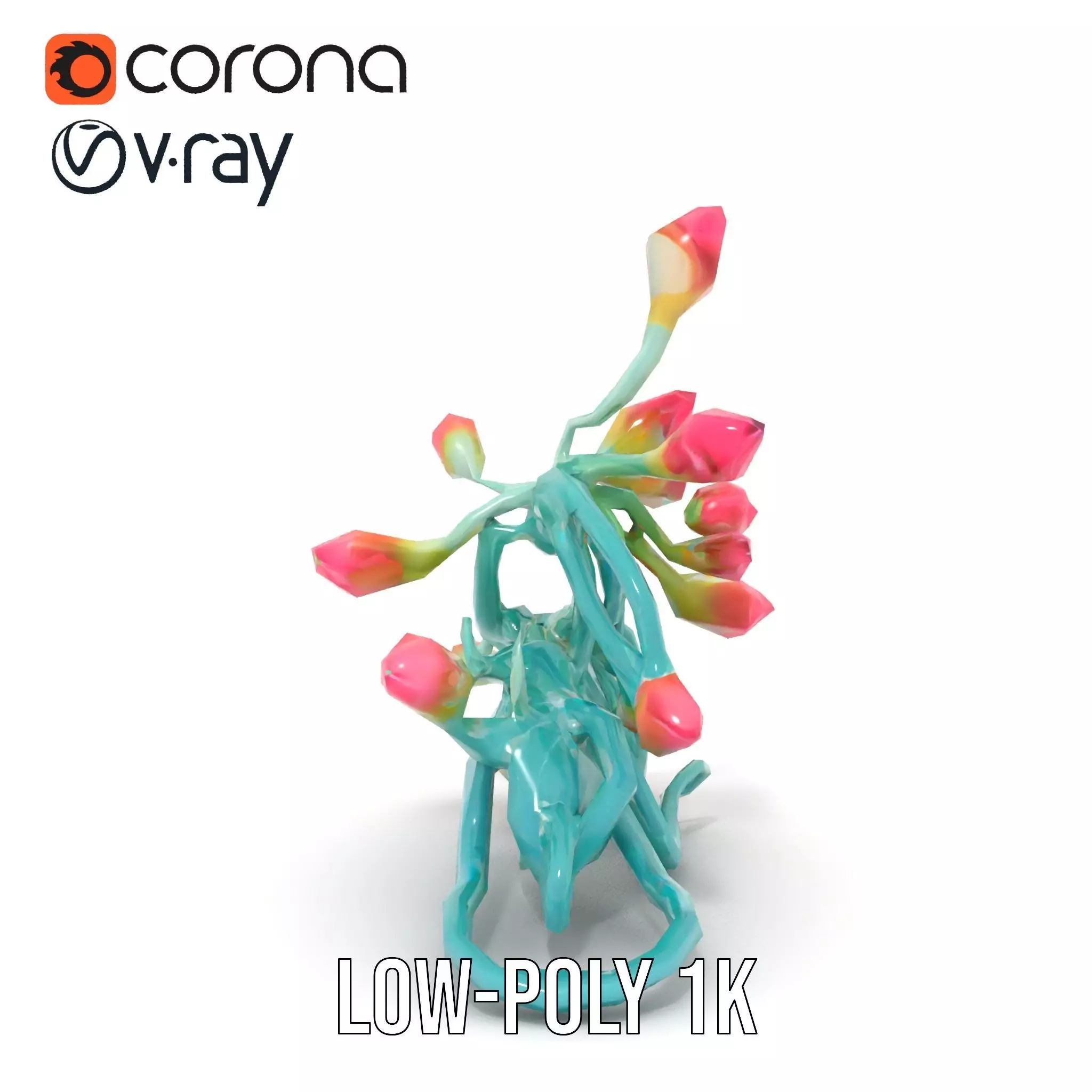 Vibrant Budded Vine model pack Low-poly 3D model_14