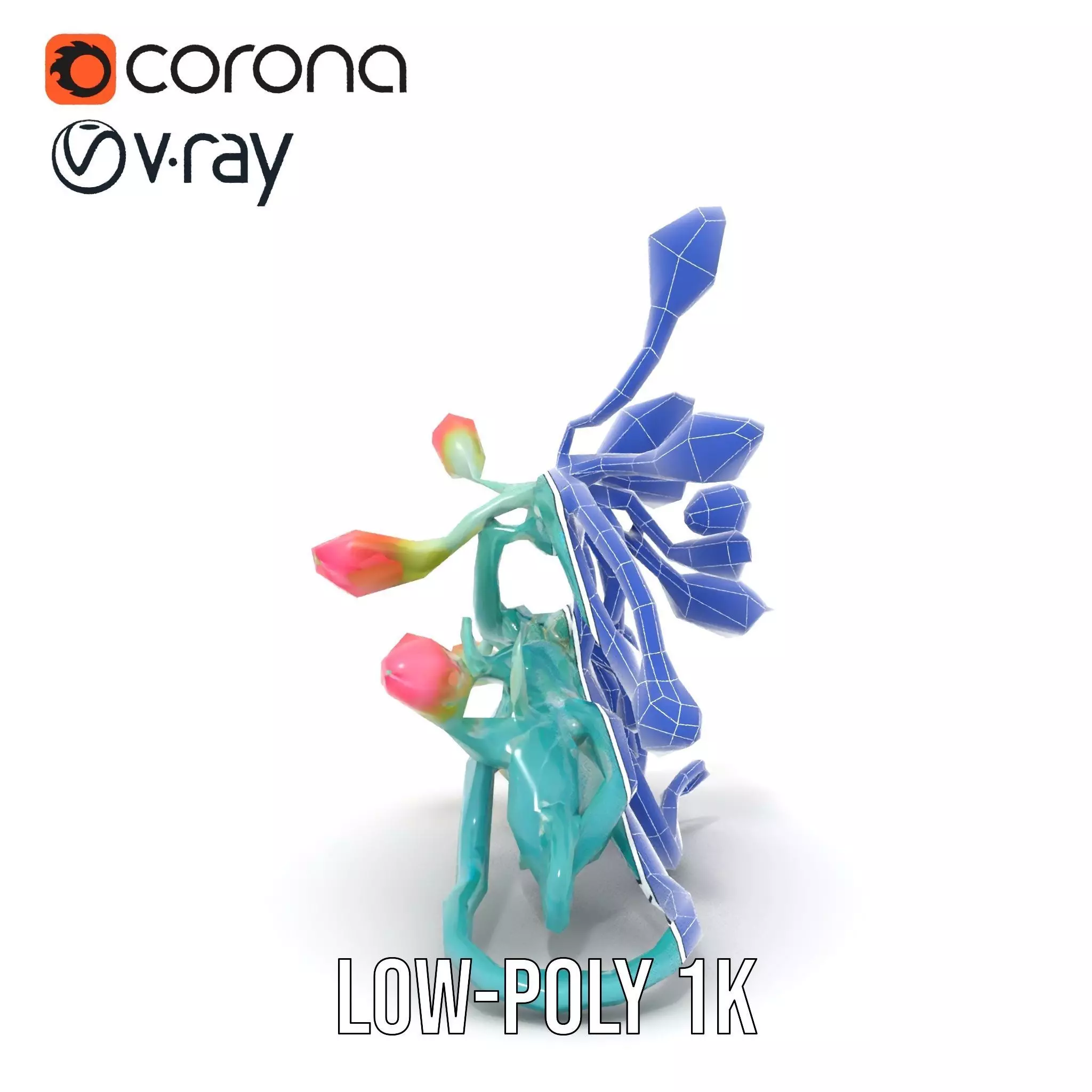 Vibrant Budded Vine model pack Low-poly 3D model_28