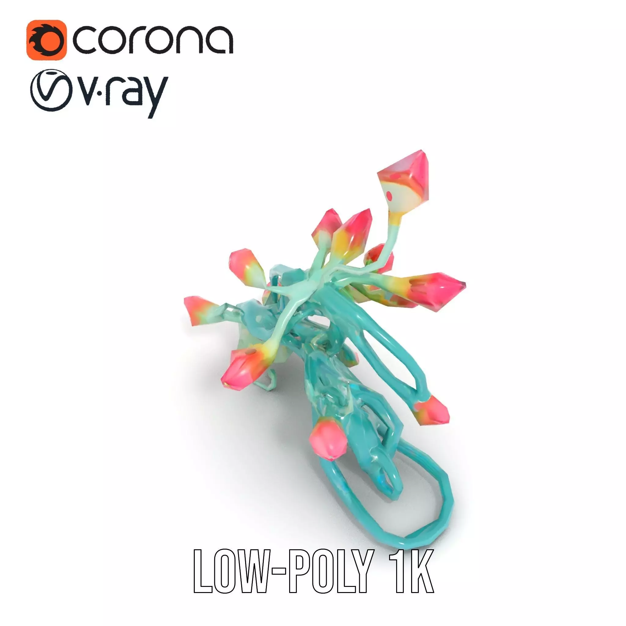 Vibrant Budded Vine model pack Low-poly 3D model_17