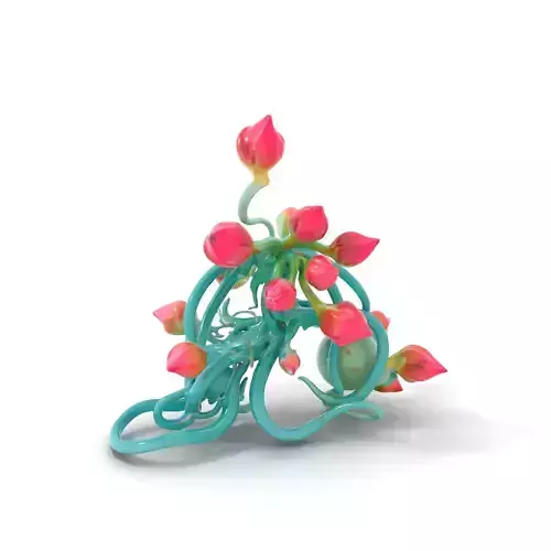 Vibrant Budded Vine model pack Low-poly 3D model