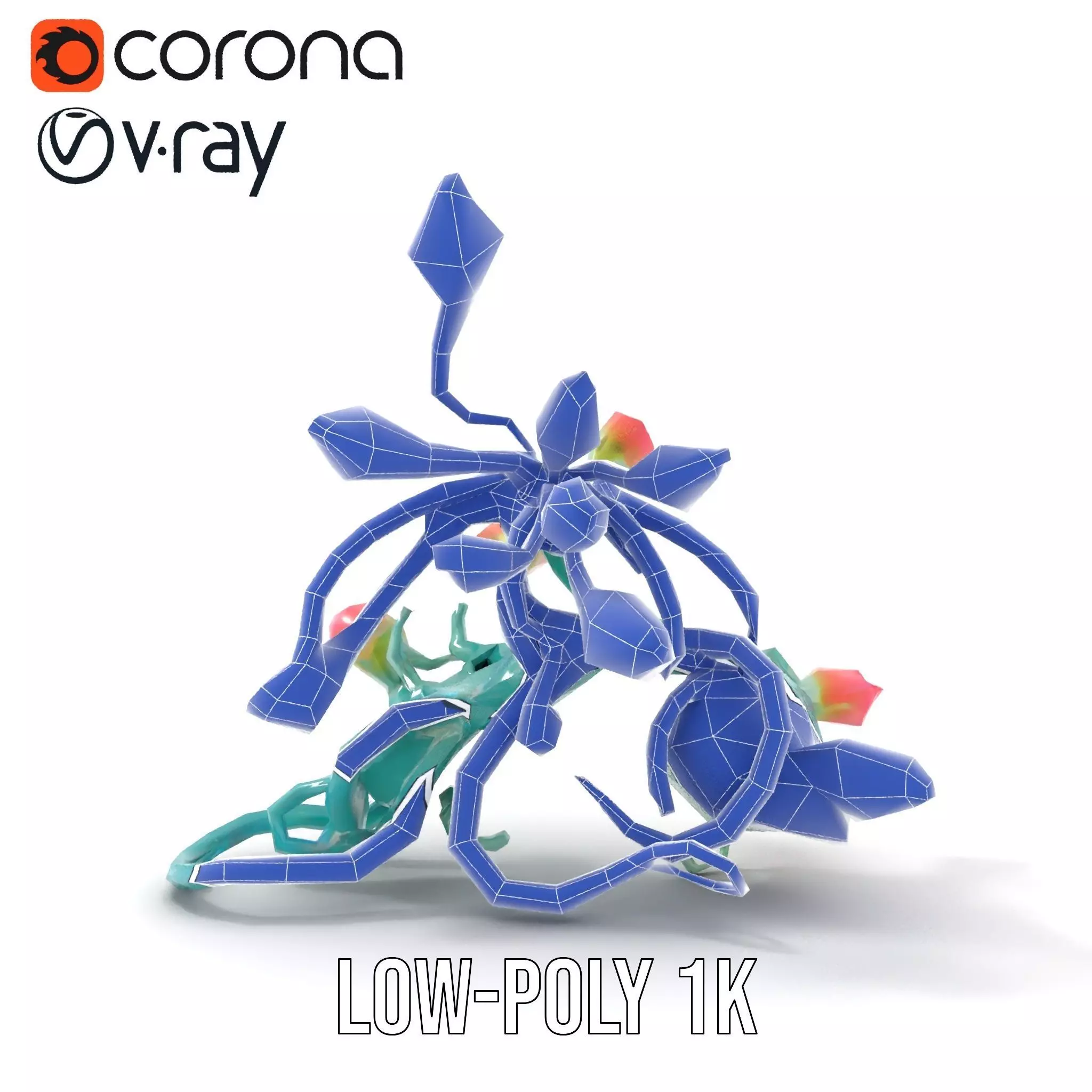 Vibrant Budded Vine model pack Low-poly 3D model_22