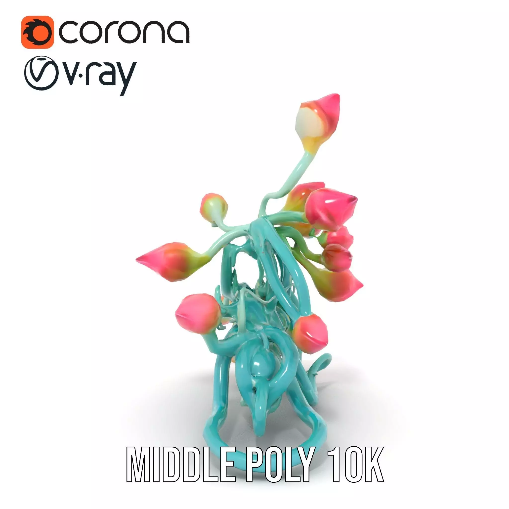 Vibrant Budded Vine model pack Low-poly 3D model_13
