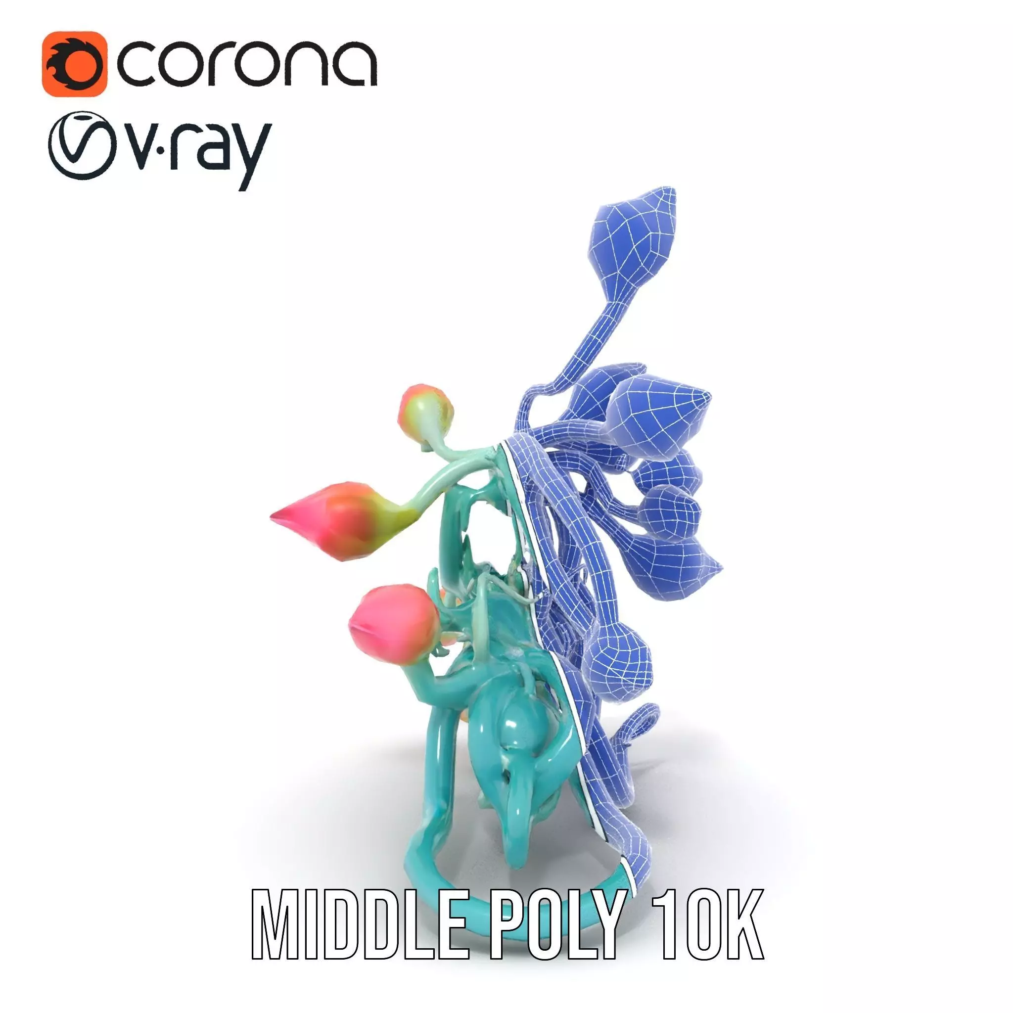 Vibrant Budded Vine model pack Low-poly 3D model_27