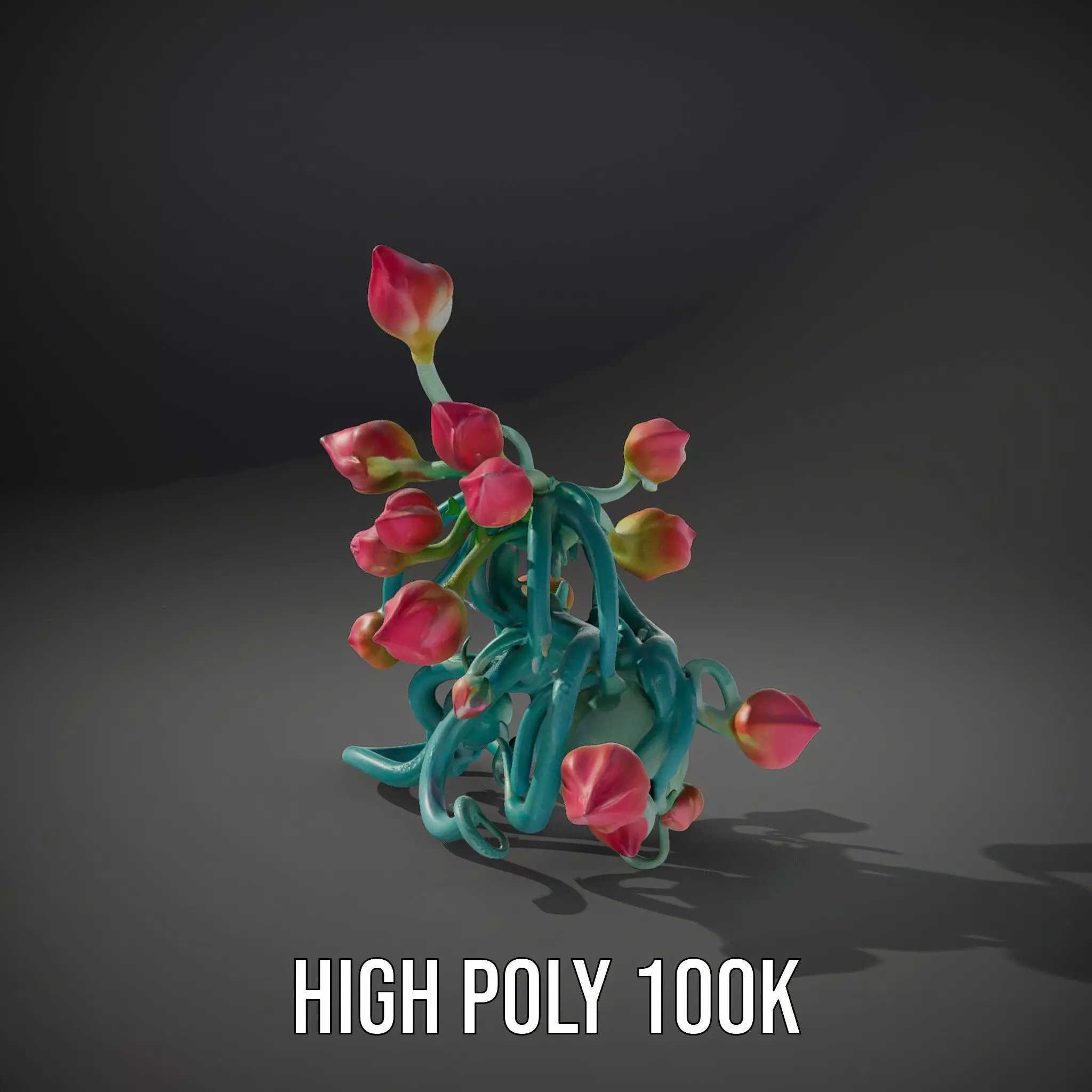 Vibrant Budded Vine model pack Low-poly 3D model_8