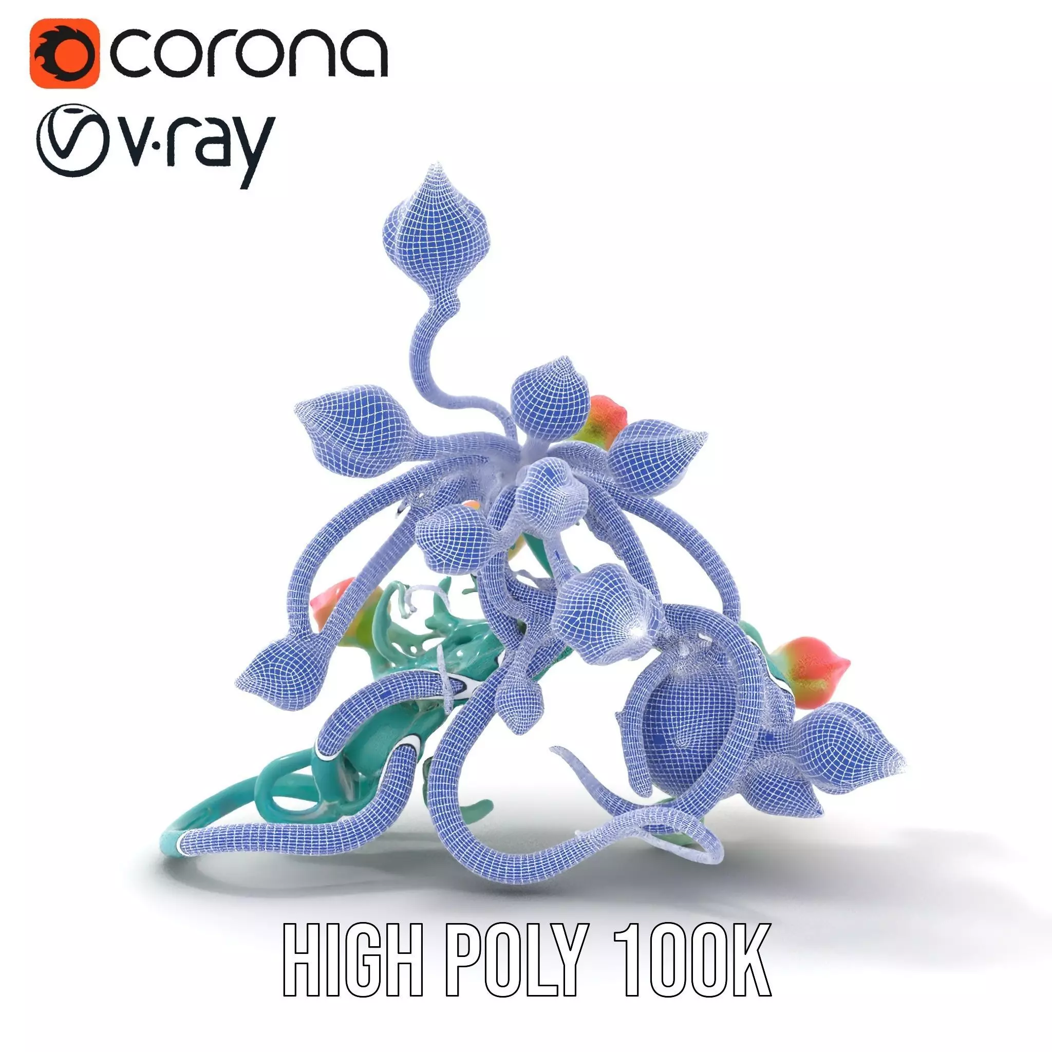 Vibrant Budded Vine model pack Low-poly 3D model_33