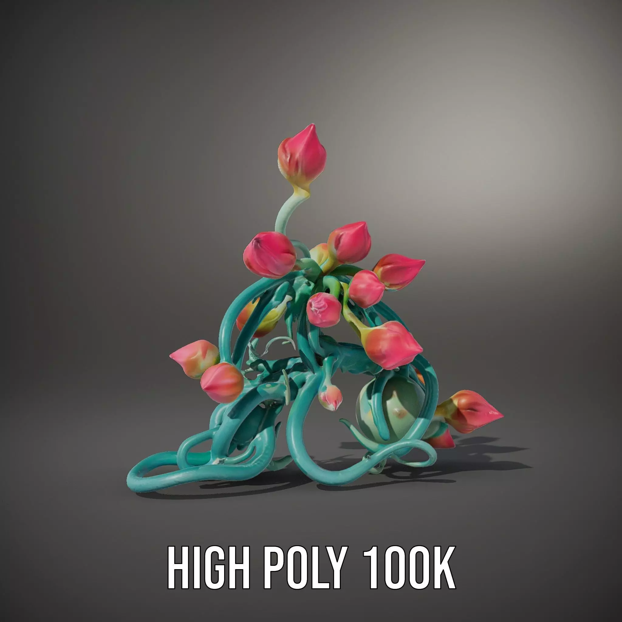 Vibrant Budded Vine model pack Low-poly 3D model_10