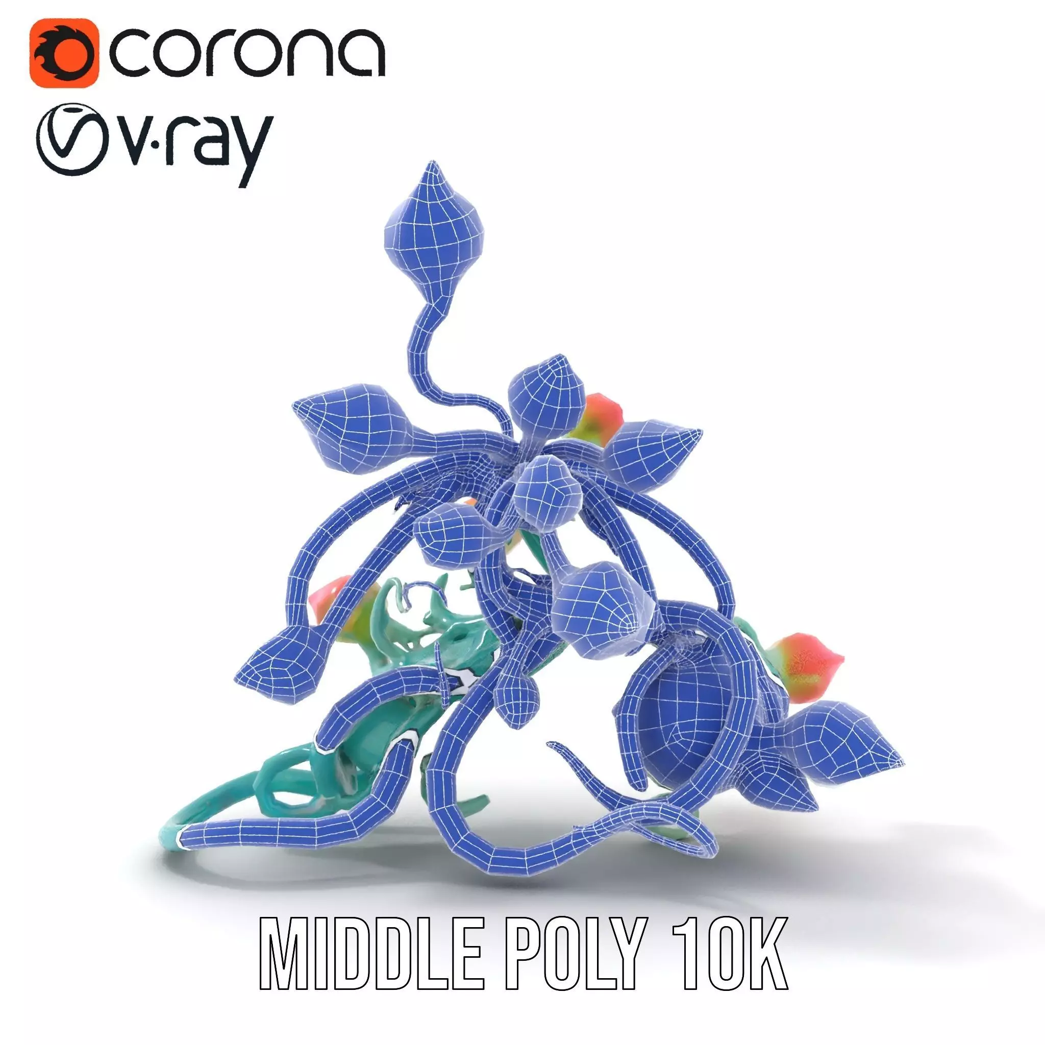 Vibrant Budded Vine model pack Low-poly 3D model_30