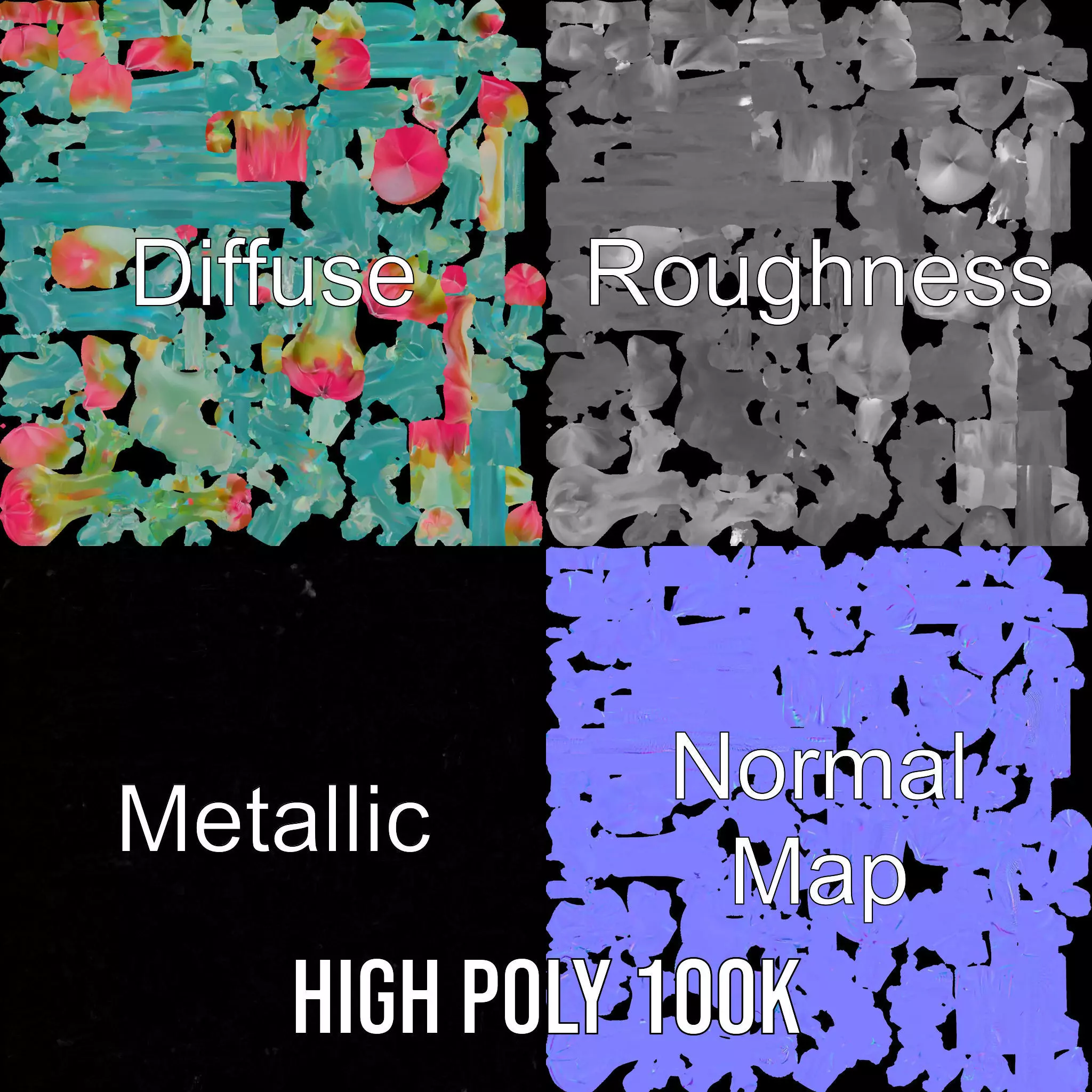 Vibrant Budded Vine model pack Low-poly 3D model_3