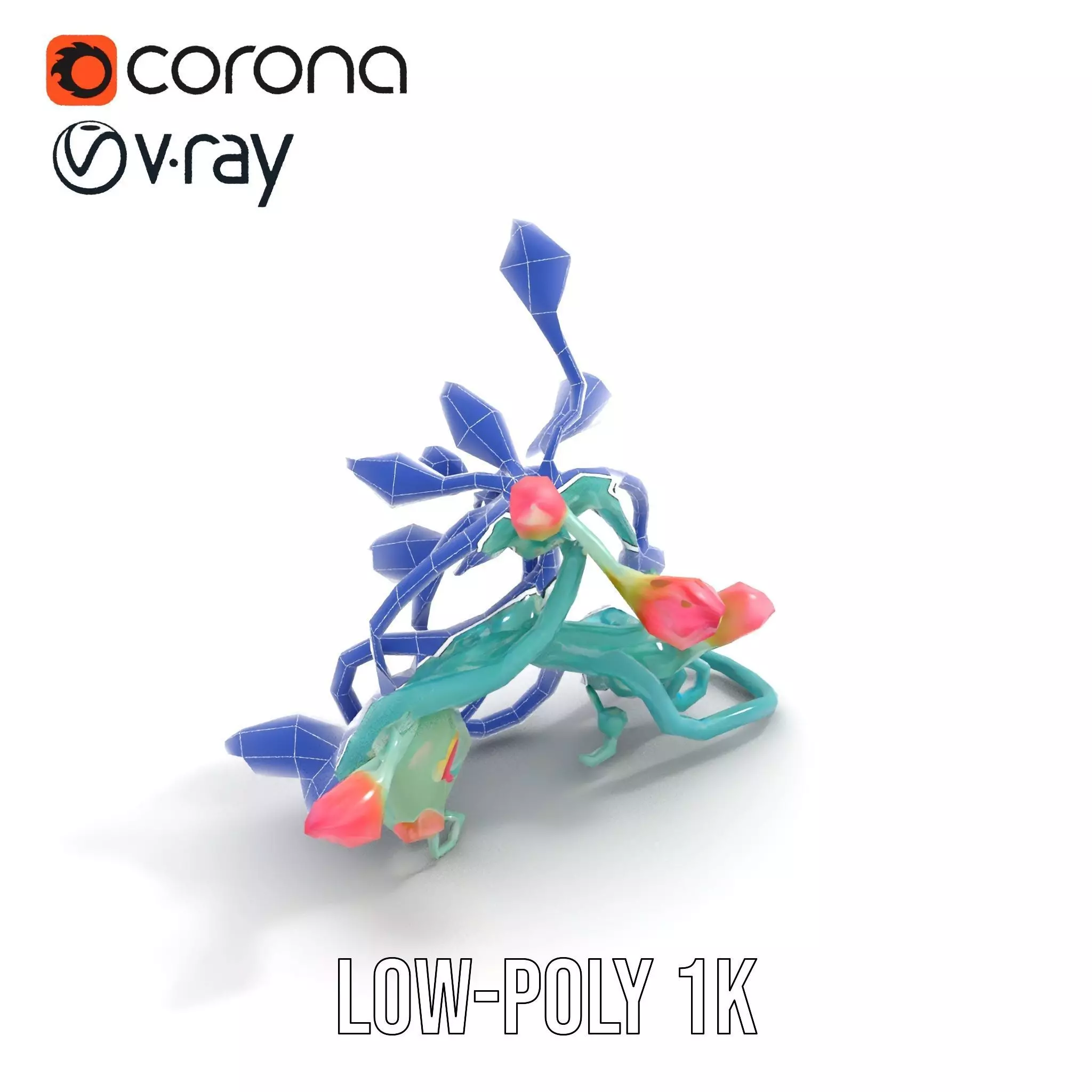 Vibrant Budded Vine model pack Low-poly 3D model_25
