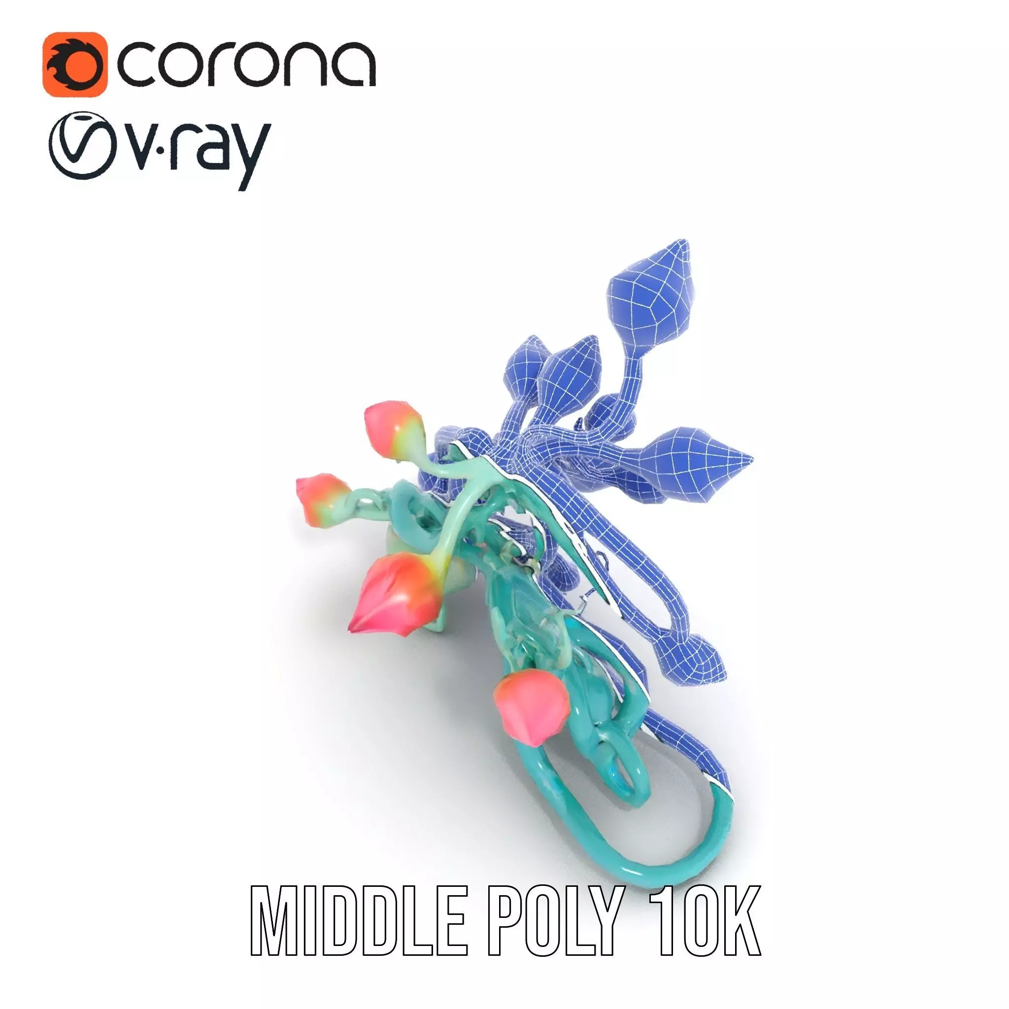 Vibrant Budded Vine model pack Low-poly 3D model_24