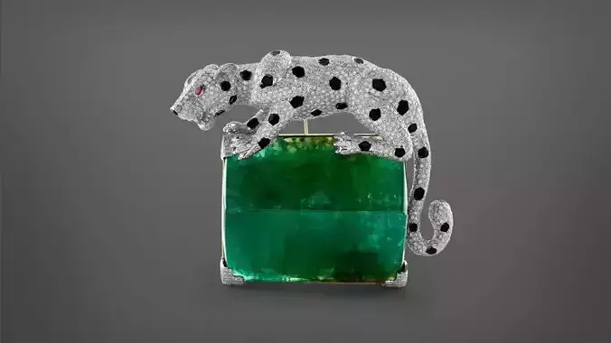 Leopard Panther Pendant Luxury Gemstone 