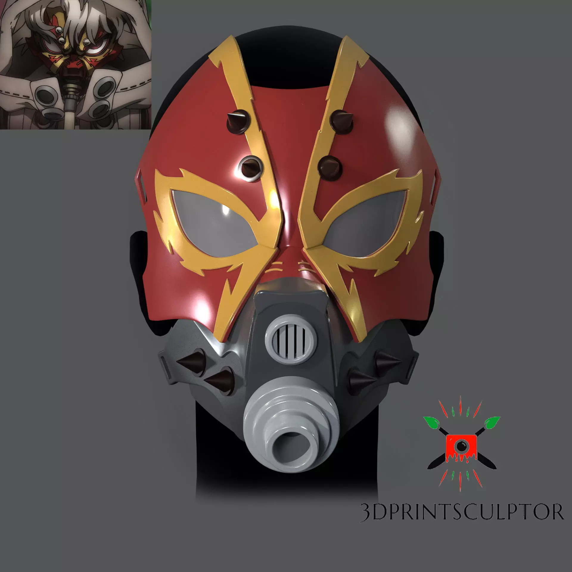 Gachiakuta Rudo Surebrec Full Face Mask For Cosplay 3D print model