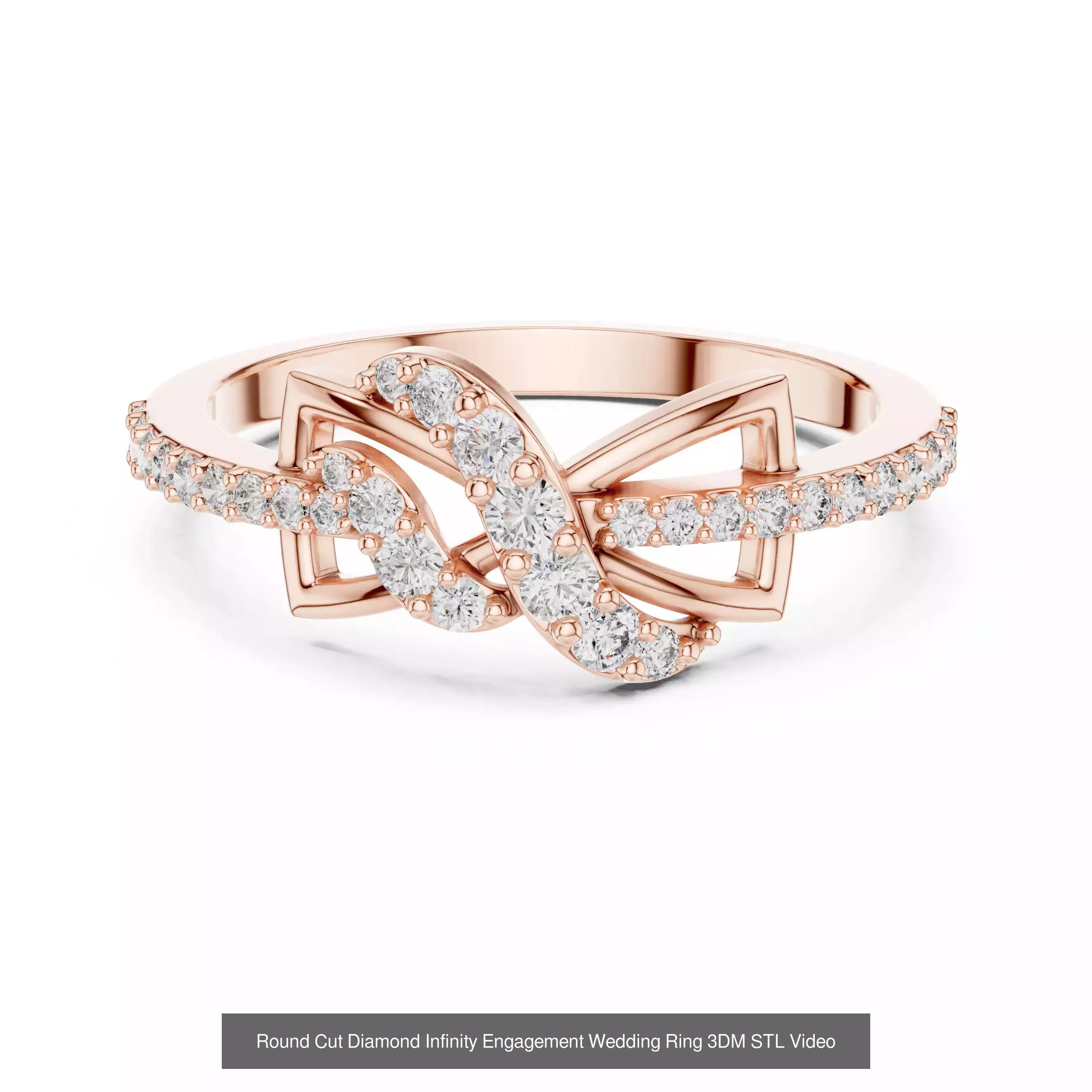 39 Cluster Flower Ring 3DM STL FBX OBJ 3 Color Render Video 3D Model Collection_35