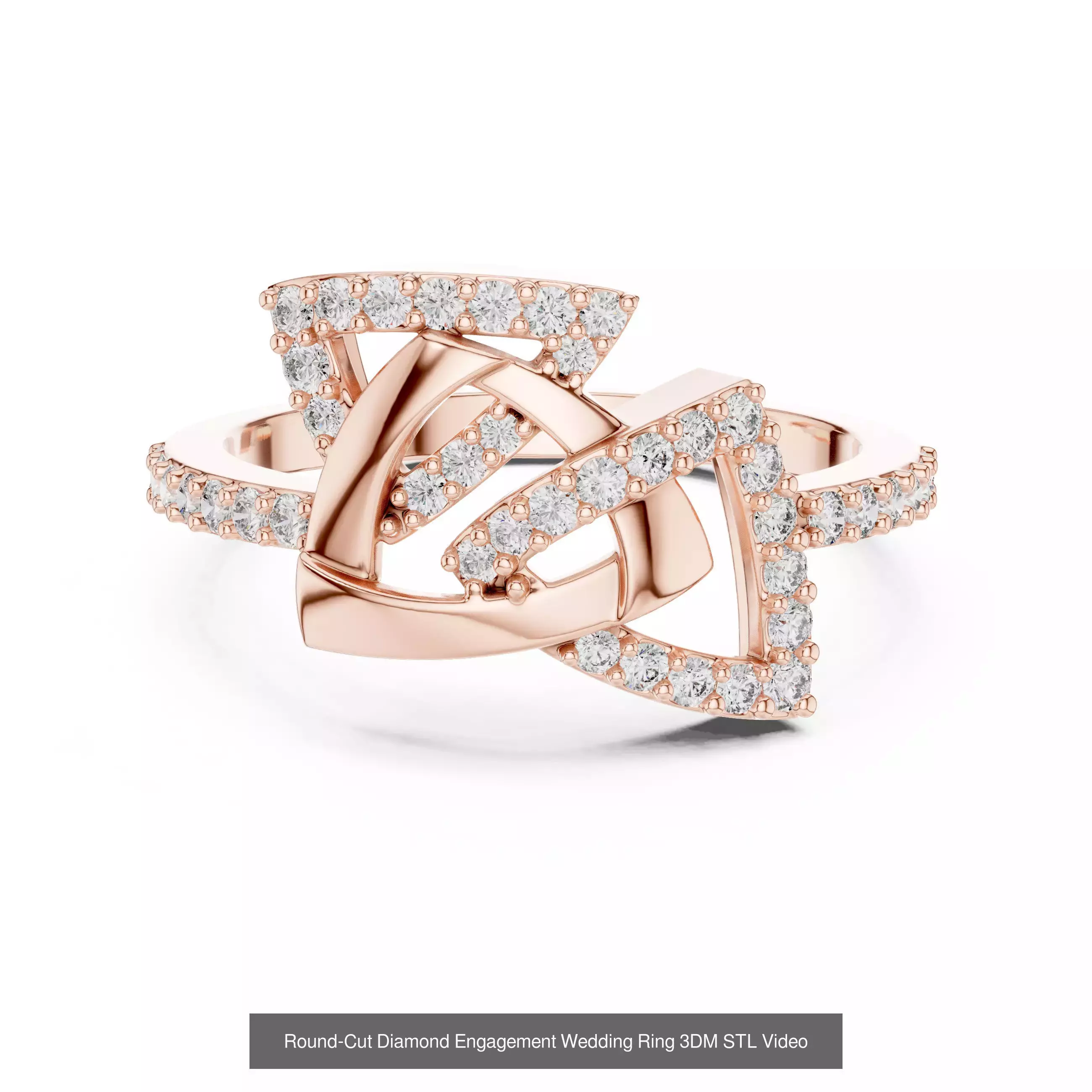 39 Cluster Flower Ring 3DM STL FBX OBJ 3 Color Render Video 3D Model Collection_36