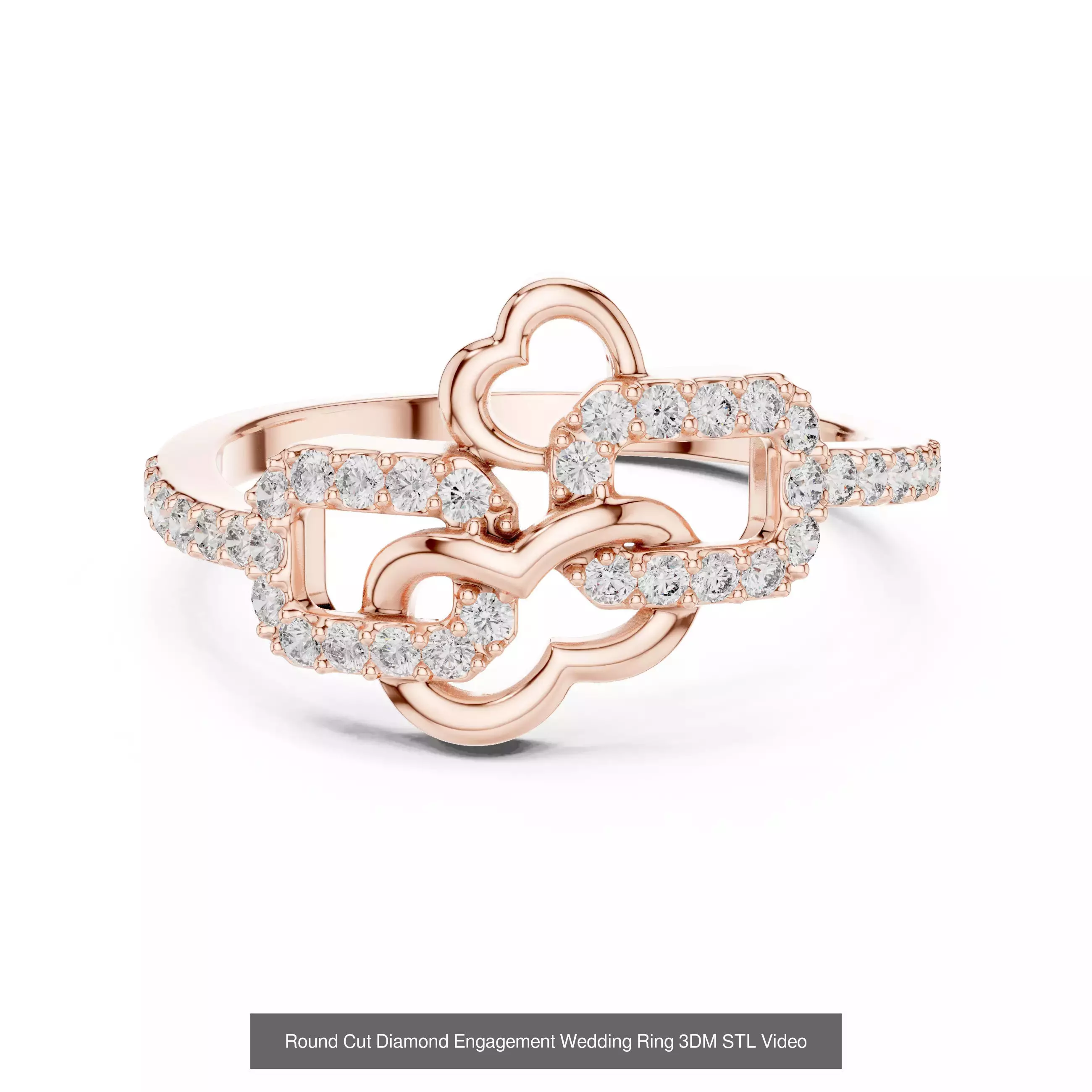 39 Cluster Flower Ring 3DM STL FBX OBJ 3 Color Render Video 3D Model Collection_20