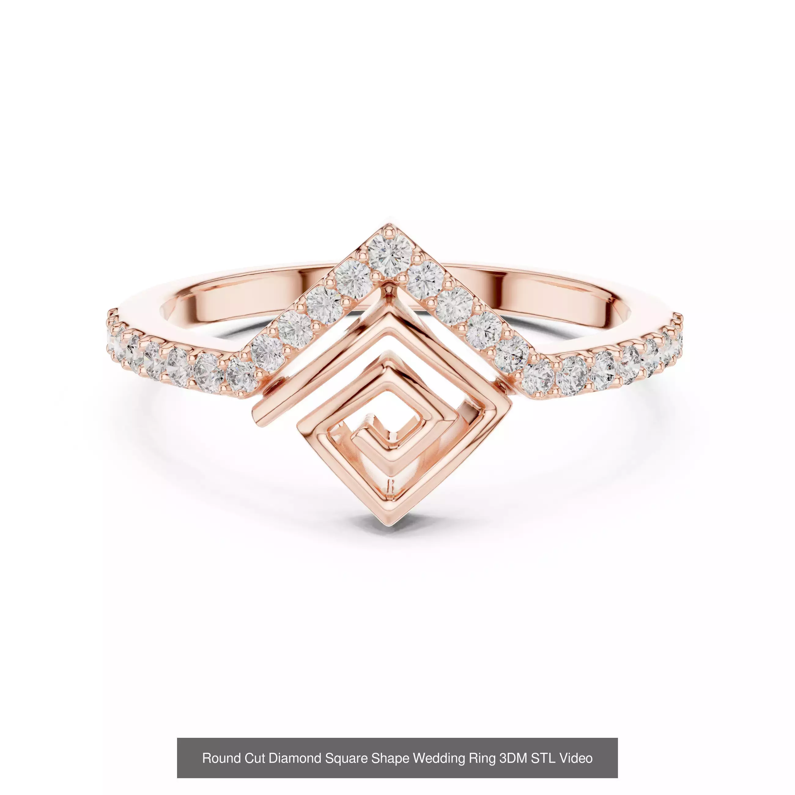 39 Cluster Flower Ring 3DM STL FBX OBJ 3 Color Render Video 3D Model Collection_32