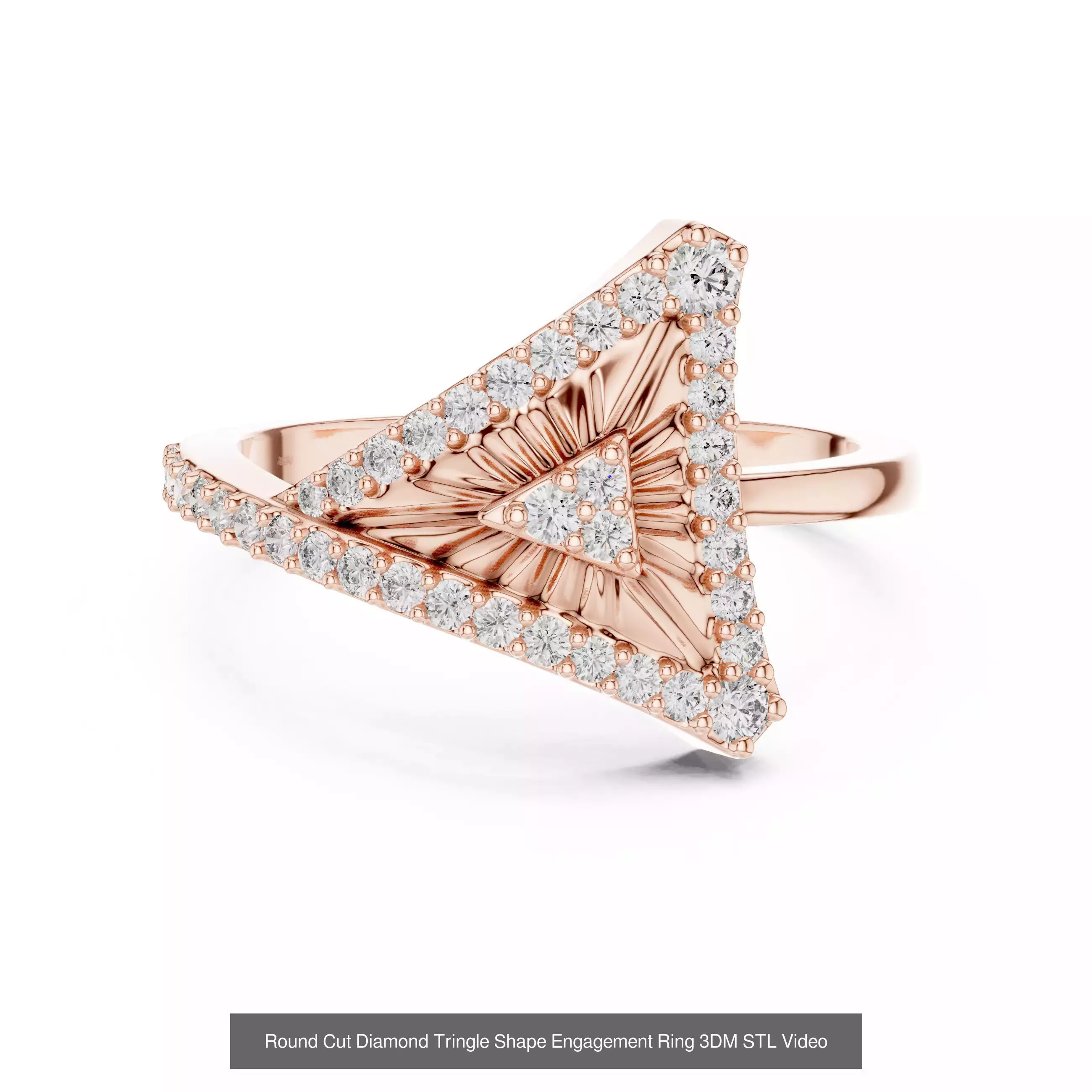 39 Cluster Flower Ring 3DM STL FBX OBJ 3 Color Render Video 3D Model Collection_40