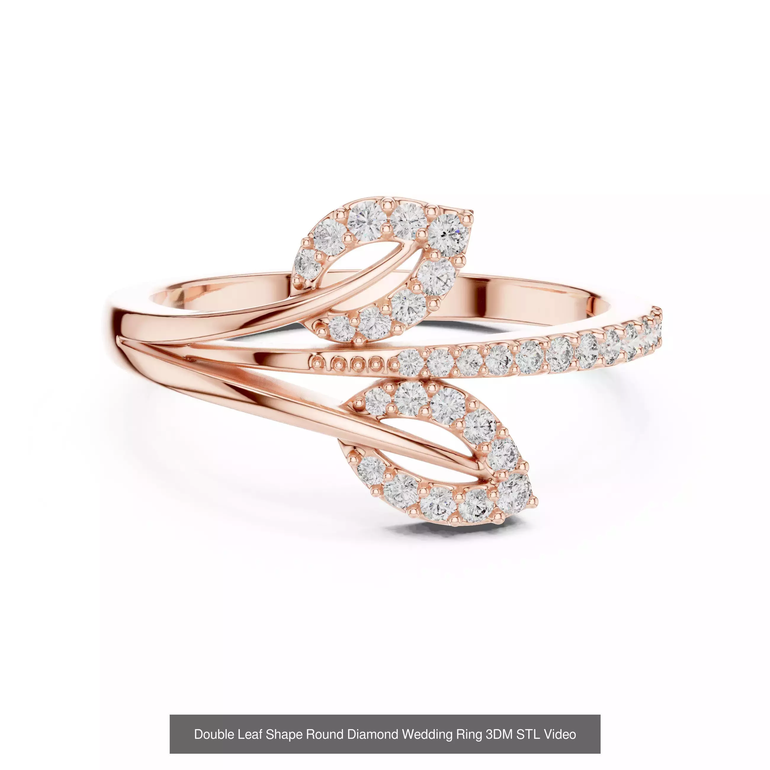 39 Cluster Flower Ring 3DM STL FBX OBJ 3 Color Render Video 3D Model Collection_37