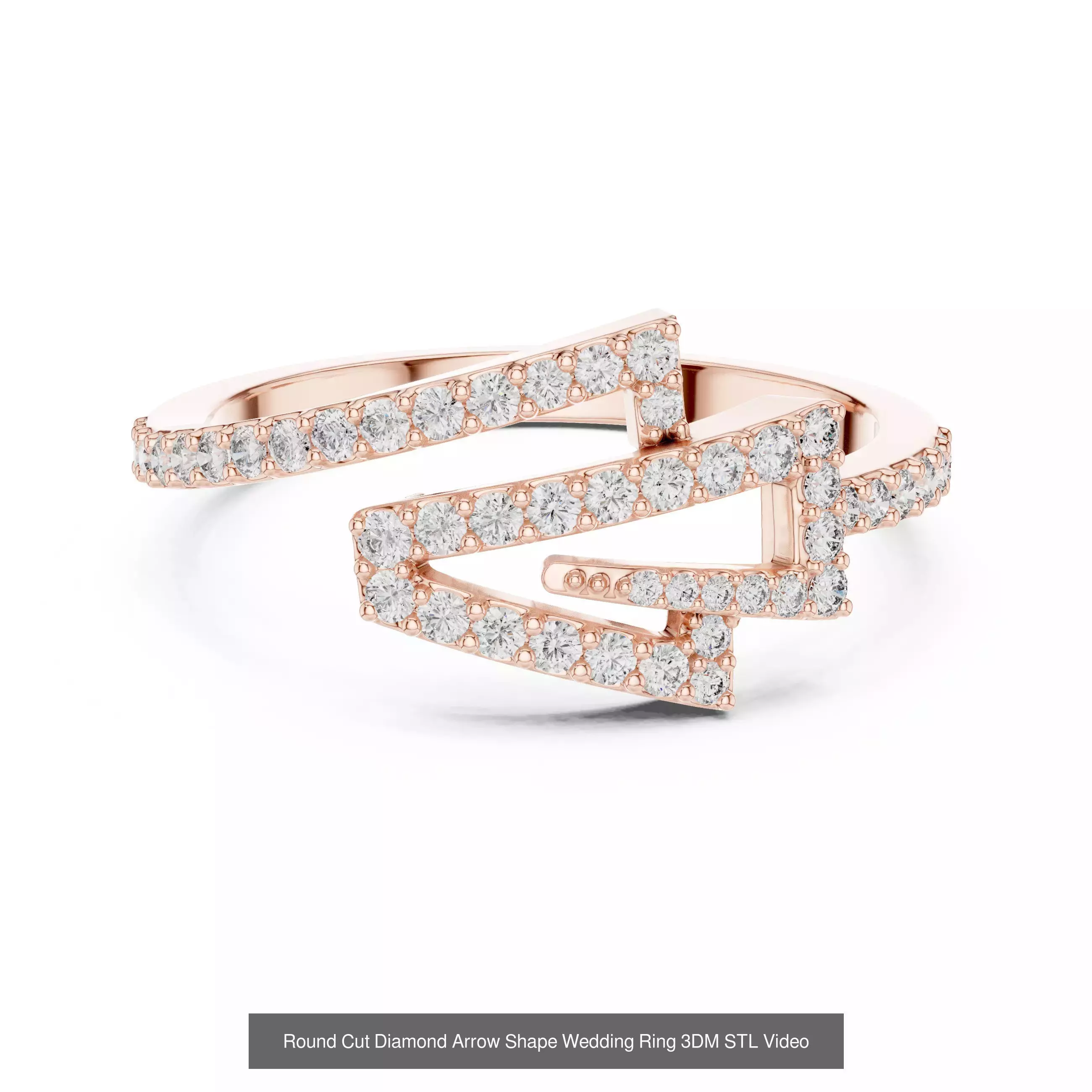 39 Cluster Flower Ring 3DM STL FBX OBJ 3 Color Render Video 3D Model Collection_28