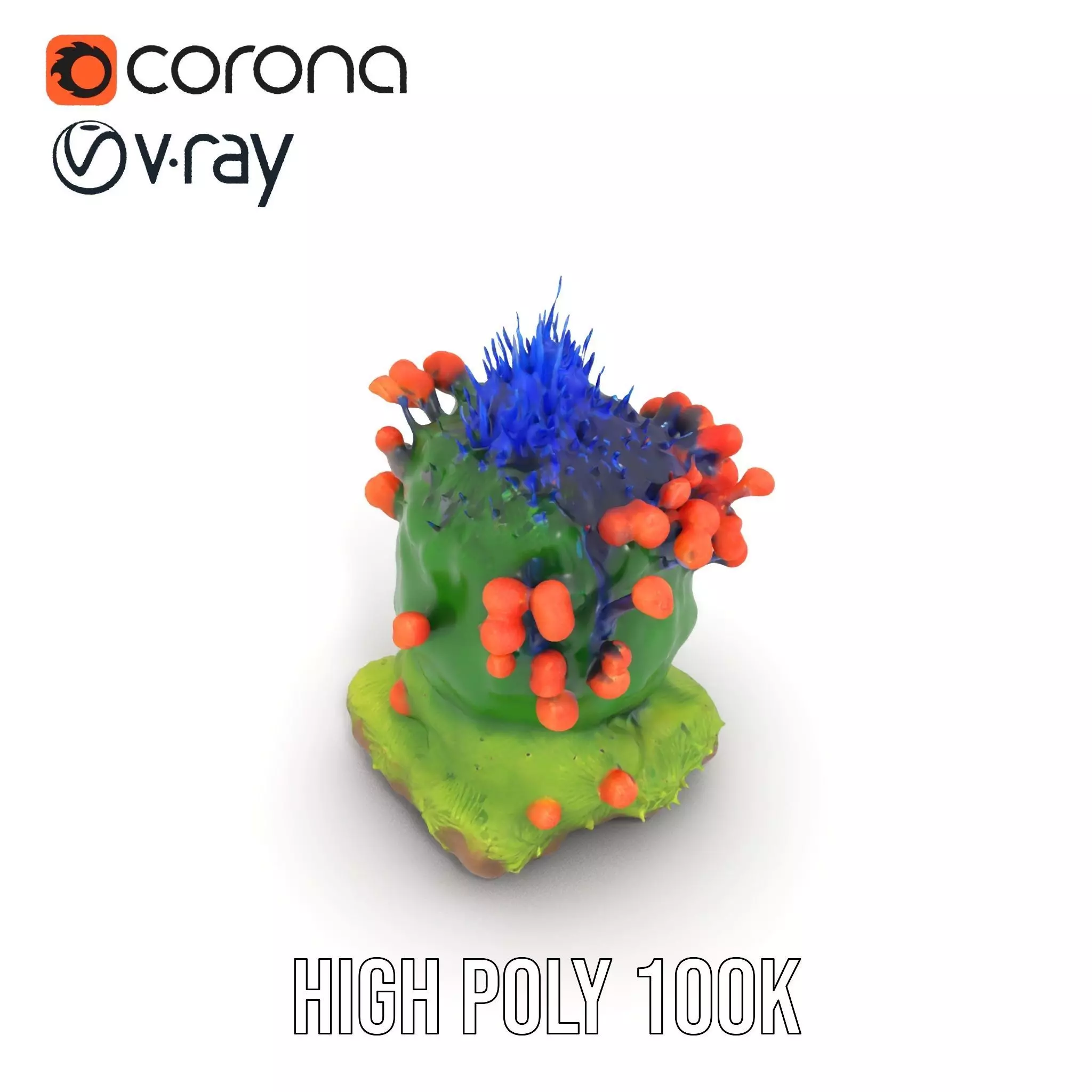 Vibrant Coral Reef model pack Low-poly 3D model_15