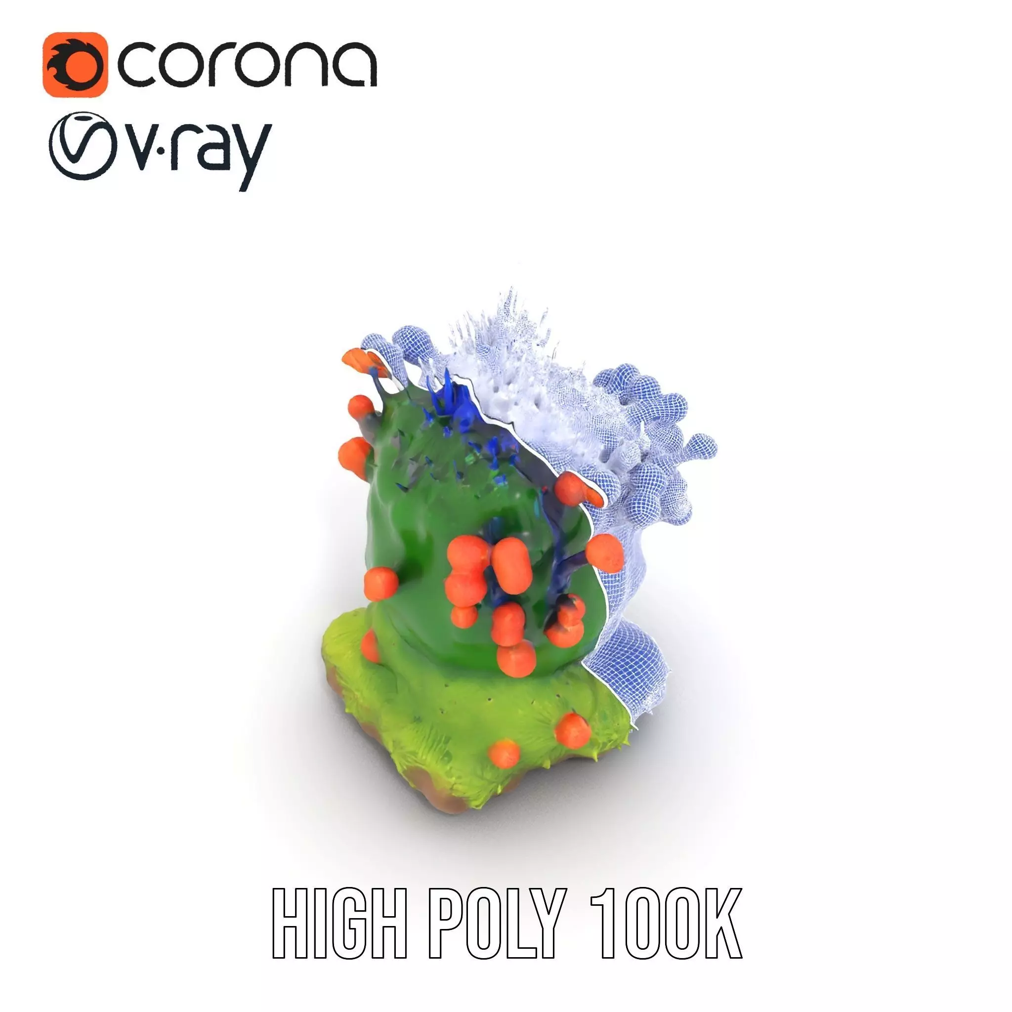 Vibrant Coral Reef model pack Low-poly 3D model_29