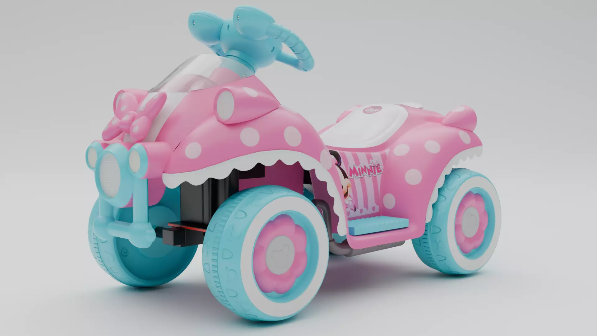 Toy Car Low-poly 3D model_7