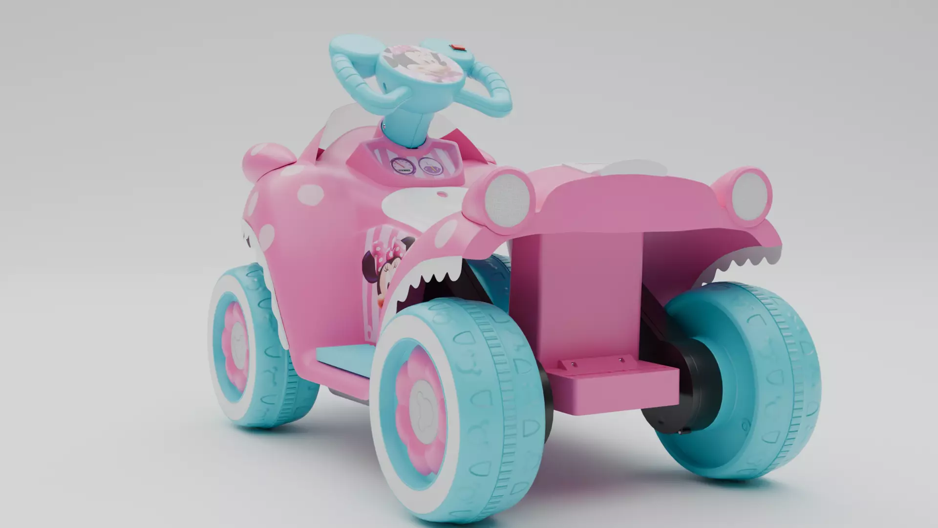 Toy Car Low-poly 3D model_5