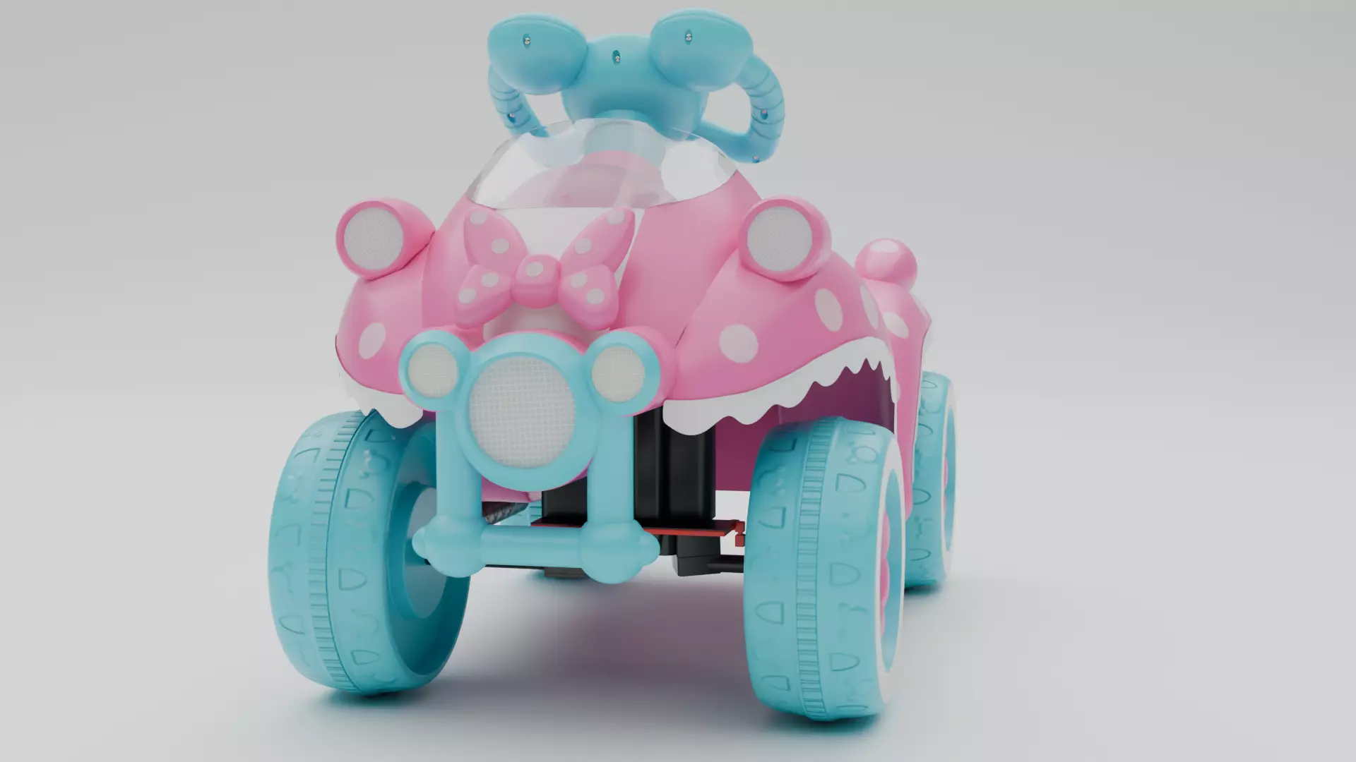 Toy Car Low-poly 3D model_8