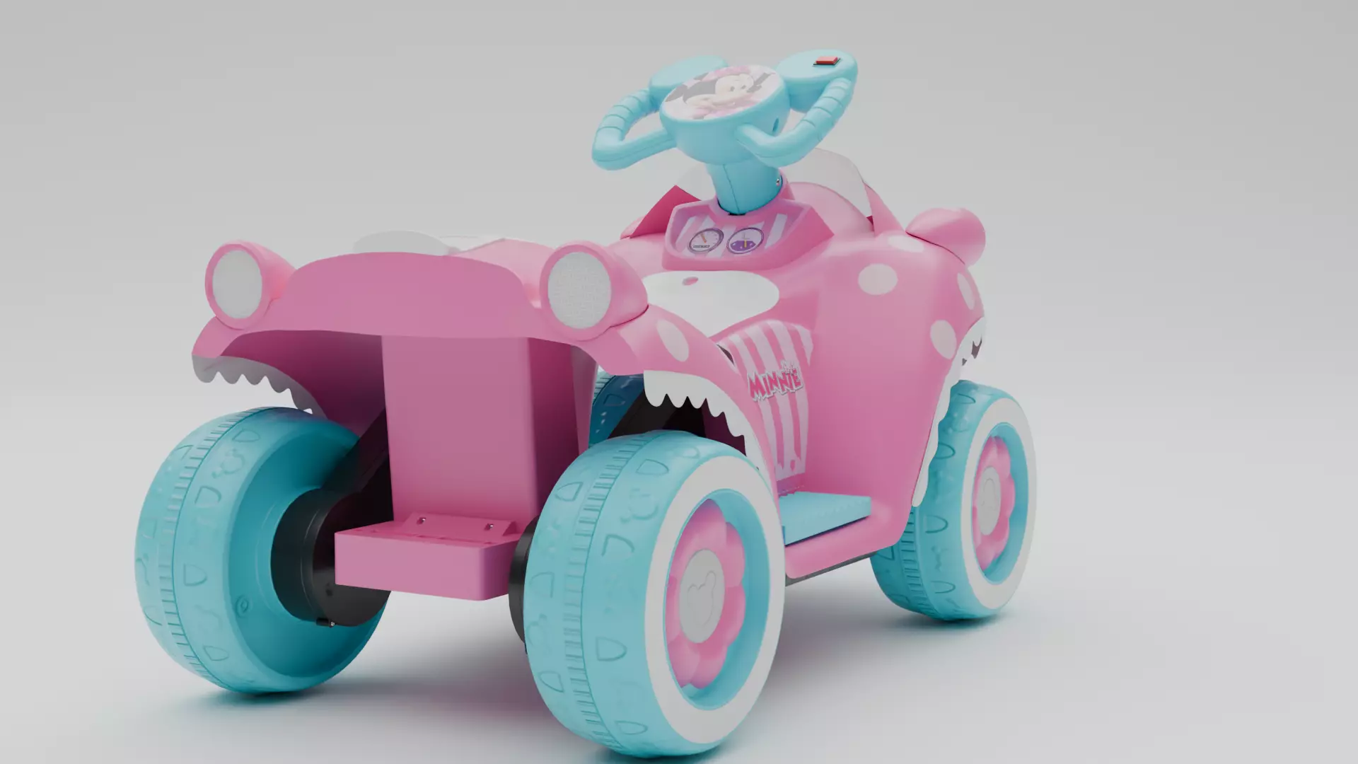 Toy Car Low-poly 3D model_4