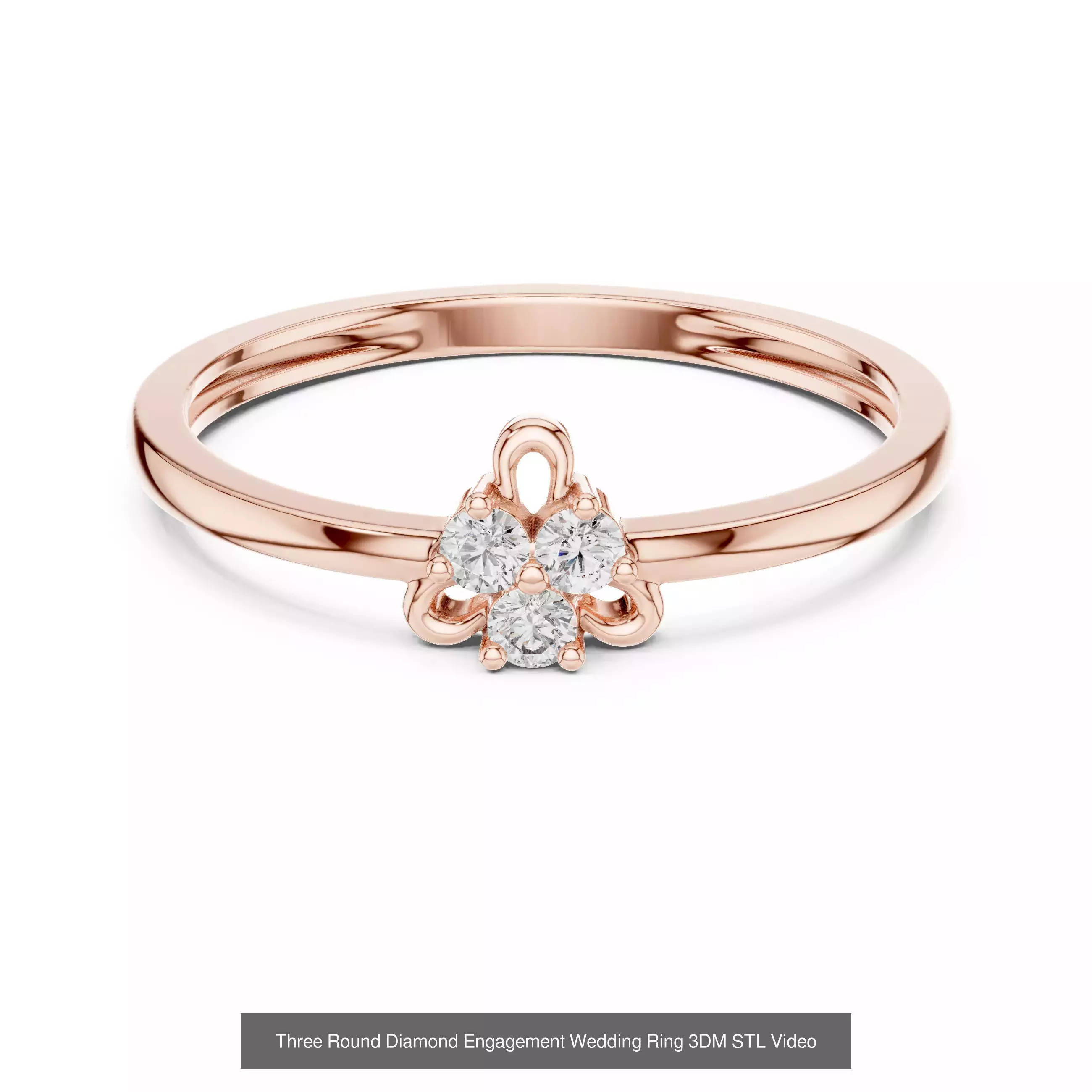 64 Light Weight Dainty Ring 3DM STL OBJK FBX 3 Render Video 3D Model Collection_8